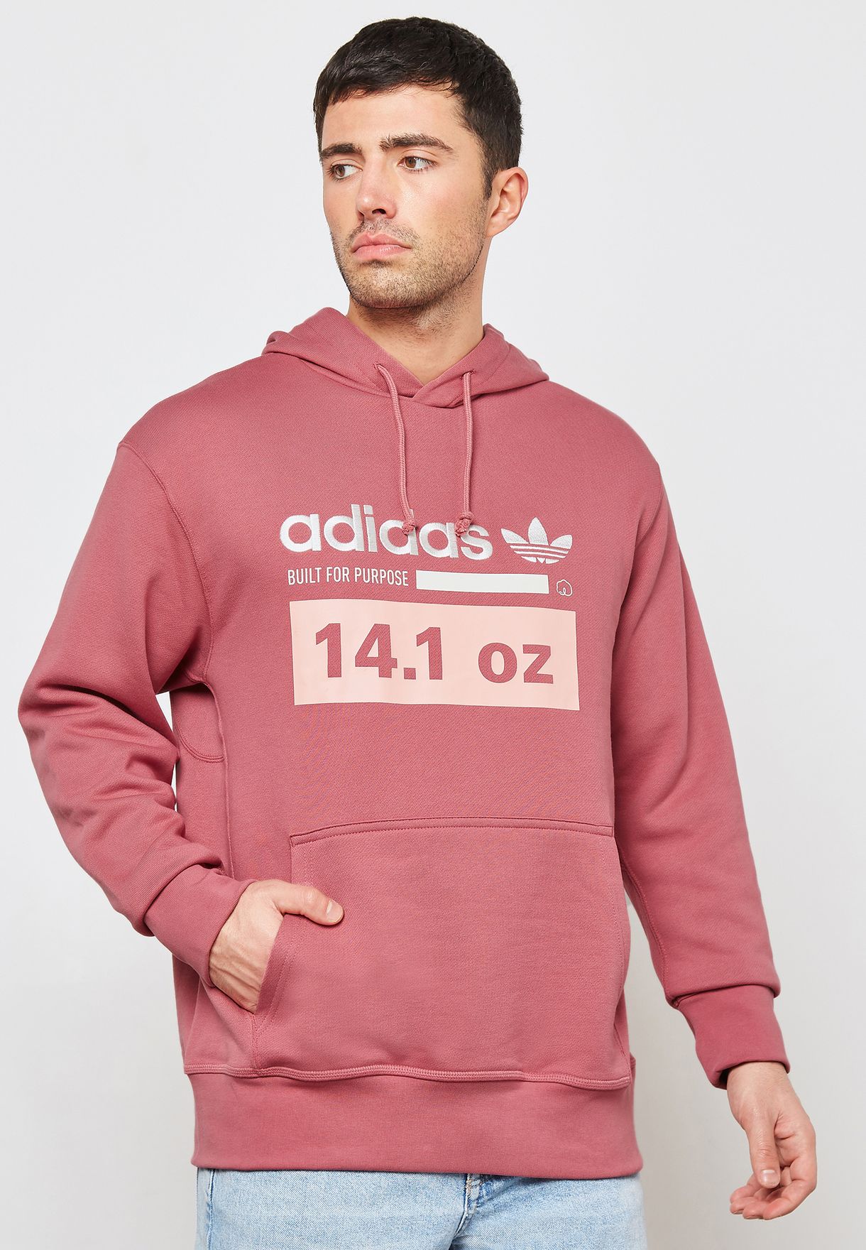 adidas hoodie mens pink