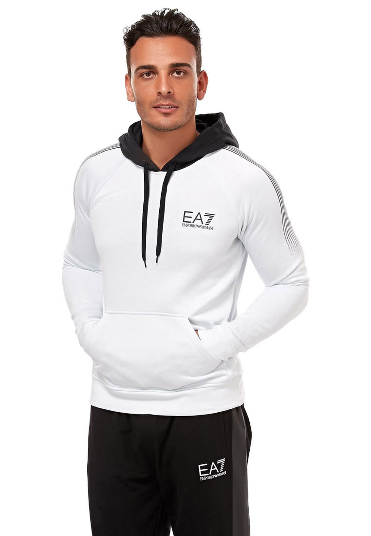 emporio armani white hoodie