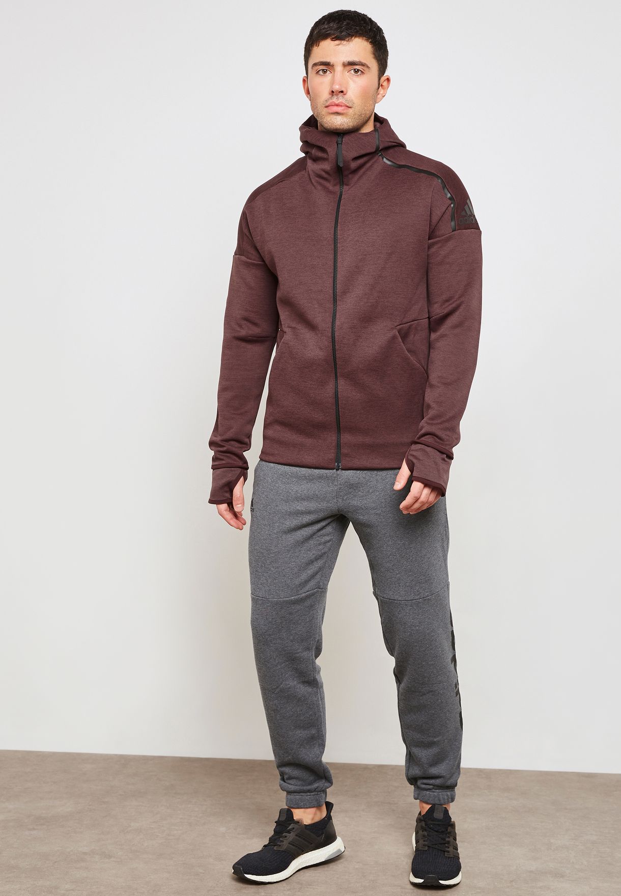 grey Essential Linear Sweatpants for Men in Worldwide