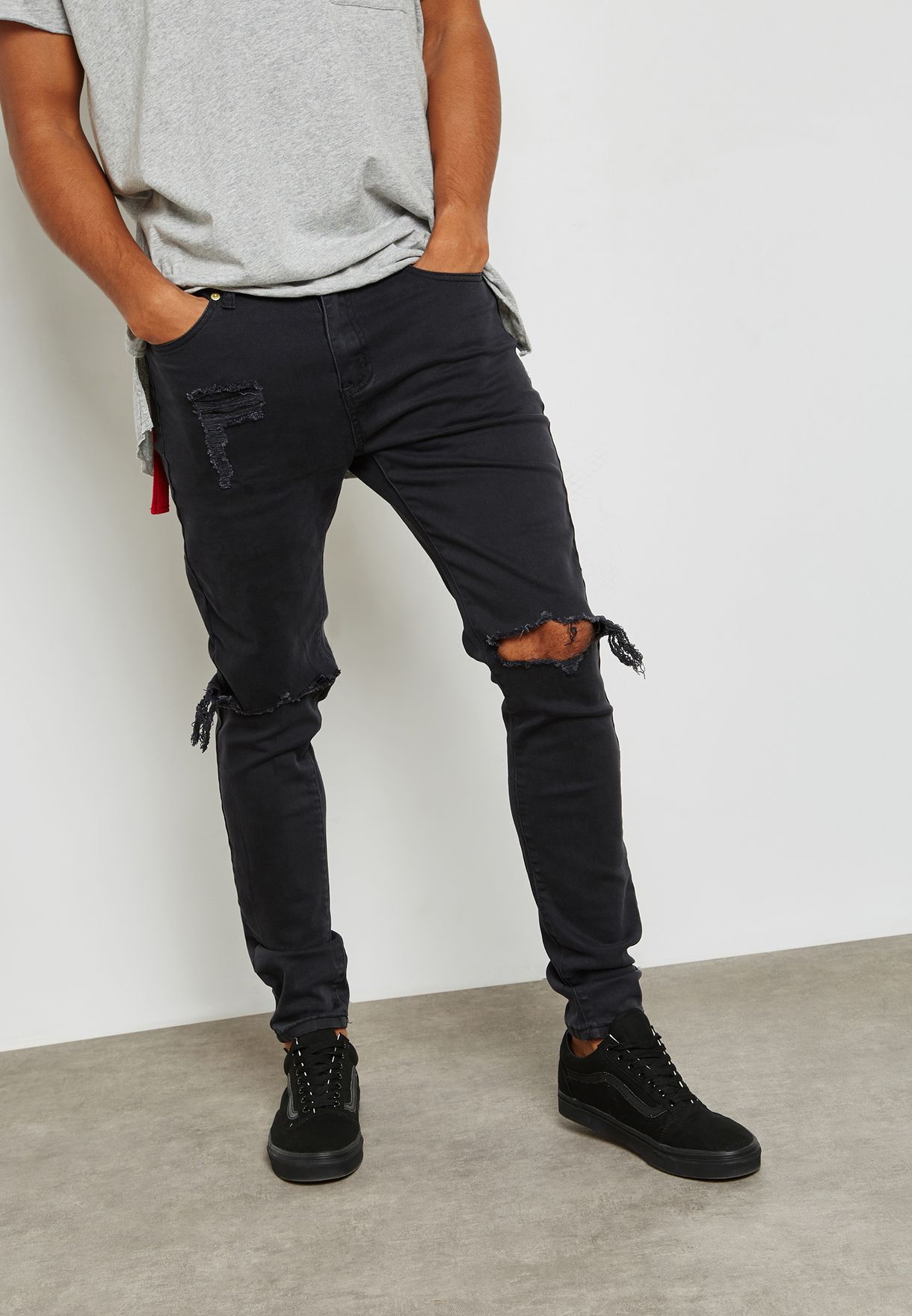 Acrobatiek Nevelig Spelling Buy Profound Aesthetic black Destroyed Jeans for Men in MENA, Worldwide