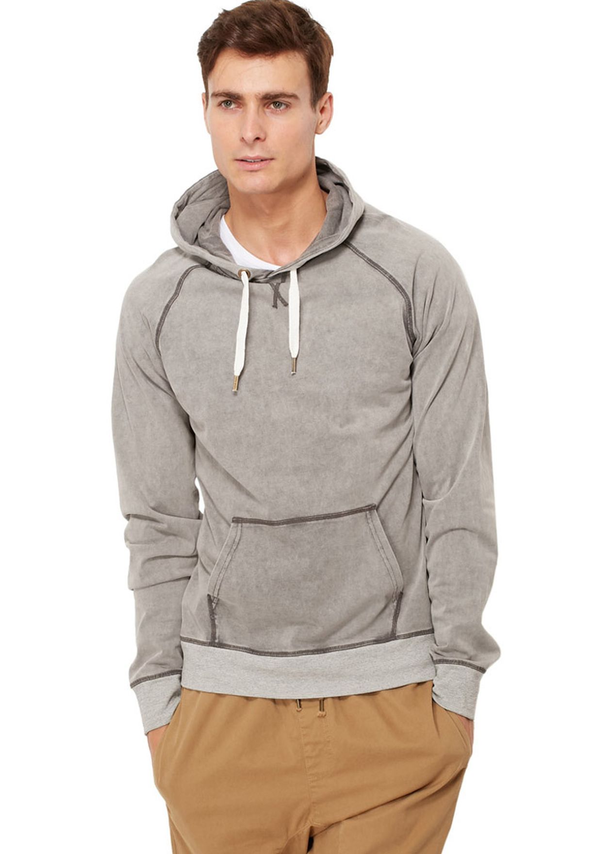 grey acid wash hoodie