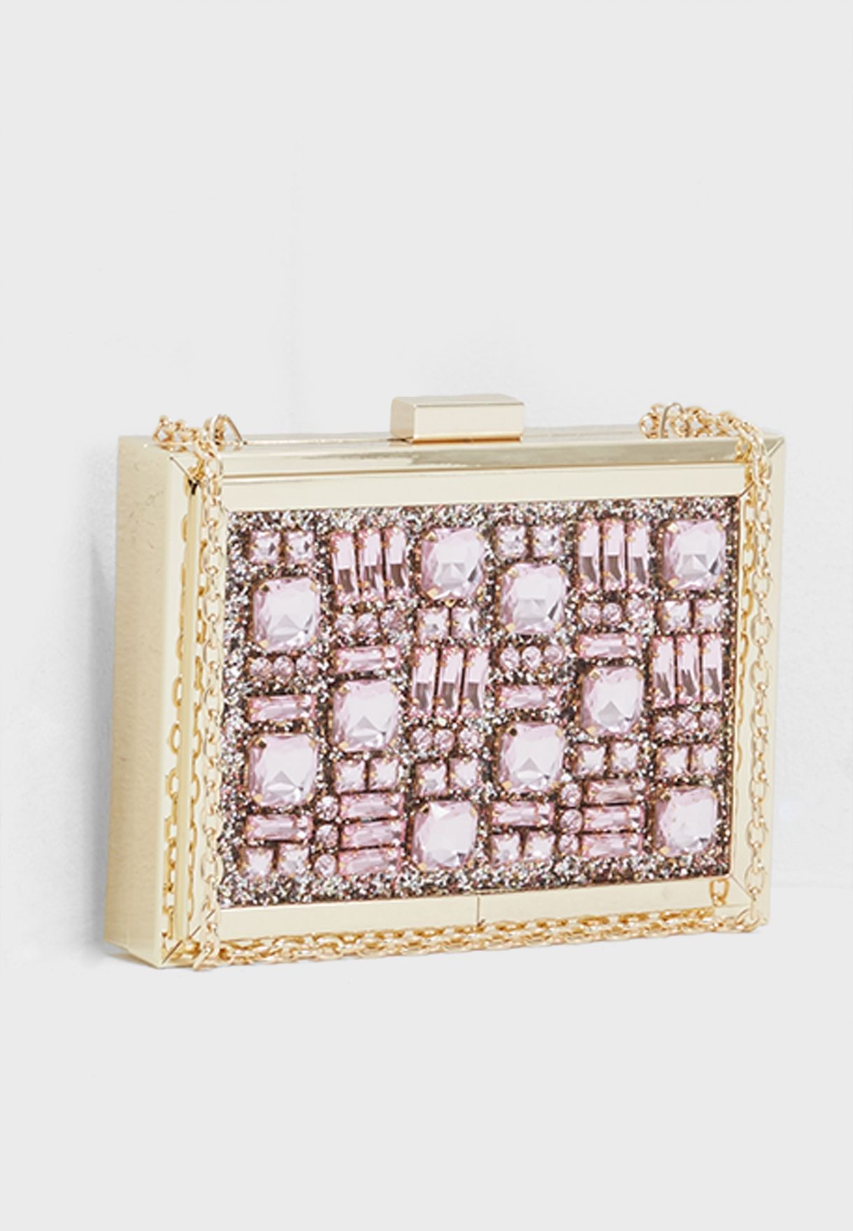 aldo rose gold clutch