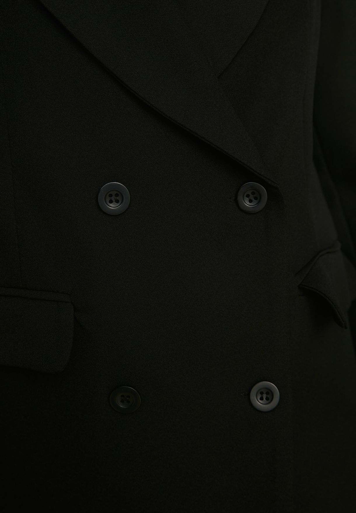 Button Detail Longline Coat