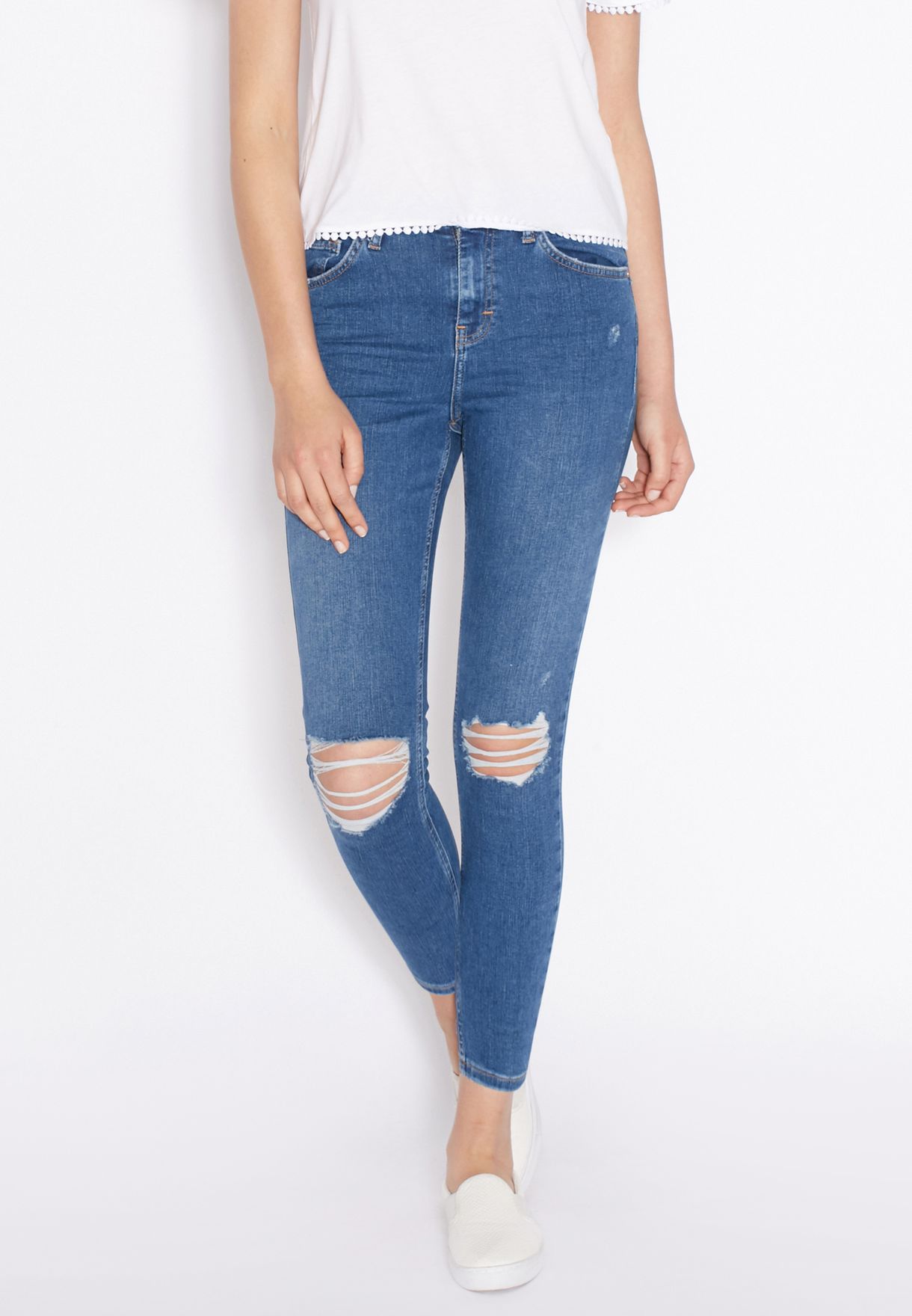 topshop jamie jeans high waist ankle grazer