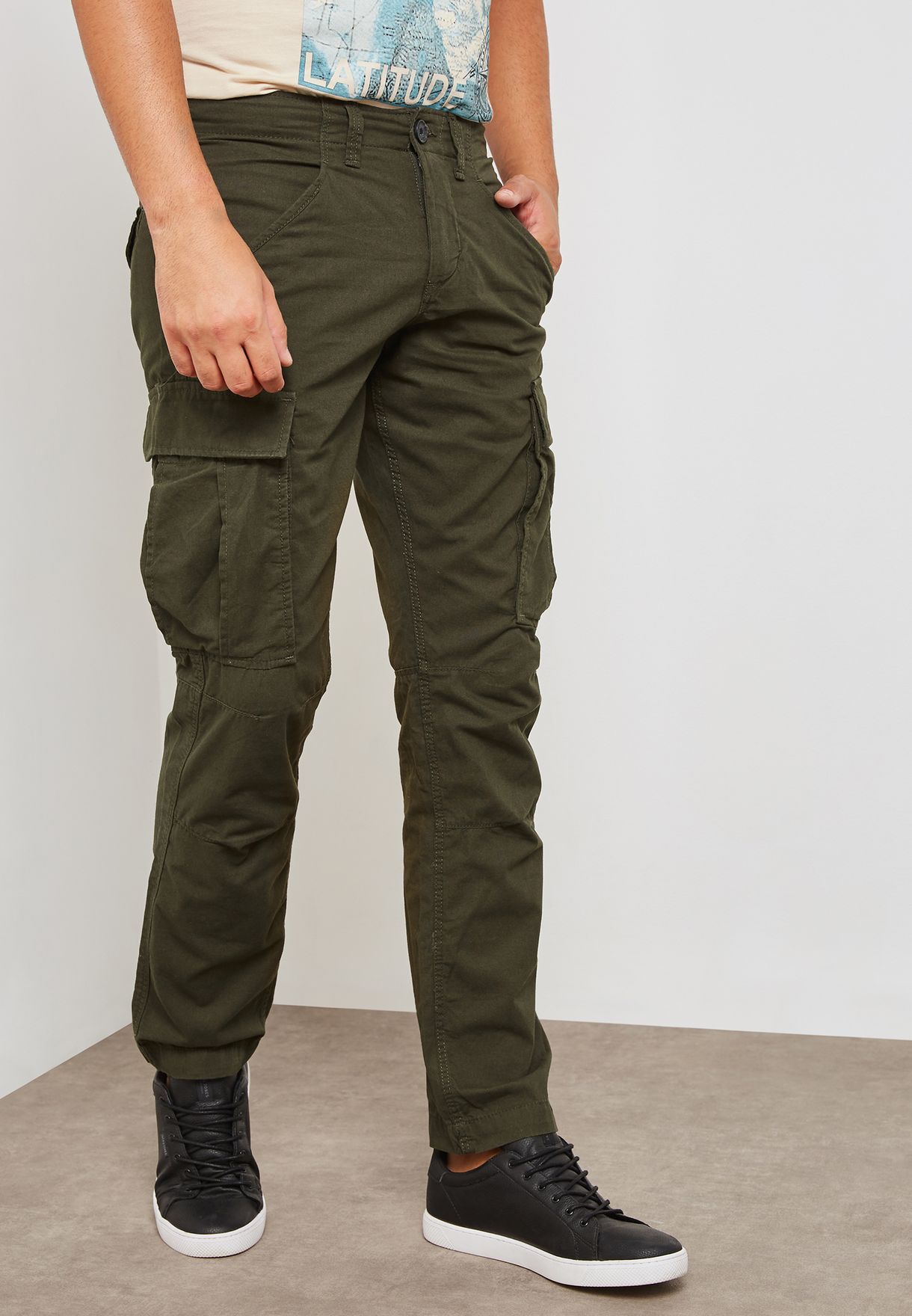Buy Produkt green Canvas Cargo Pants for Men in MENA, Worldwide