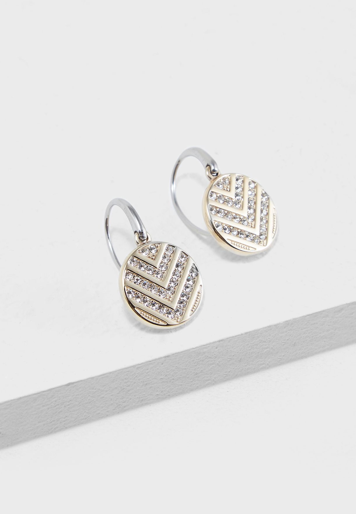 fossil chevron earrings