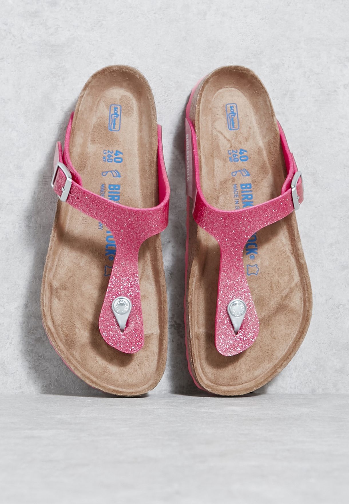 glitter pink birkenstocks