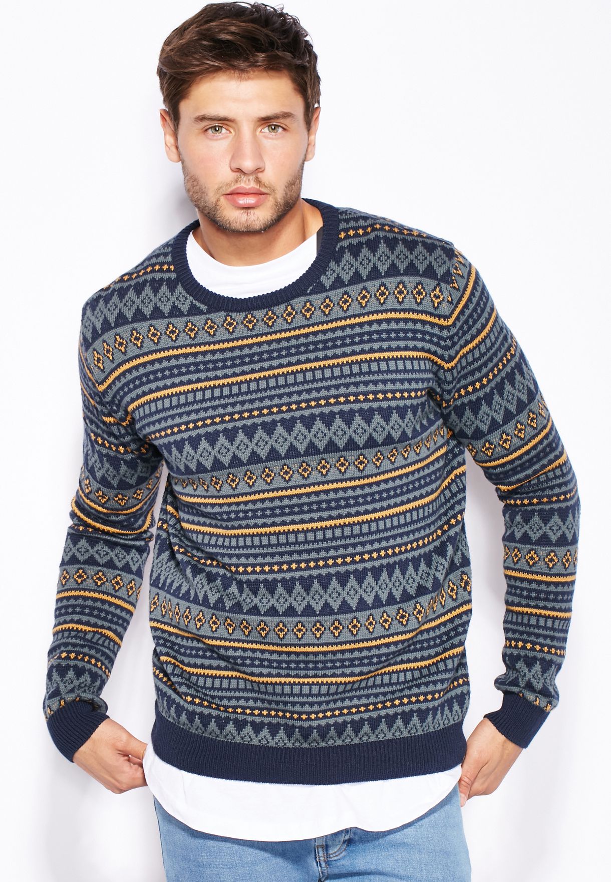 aztec print jumper