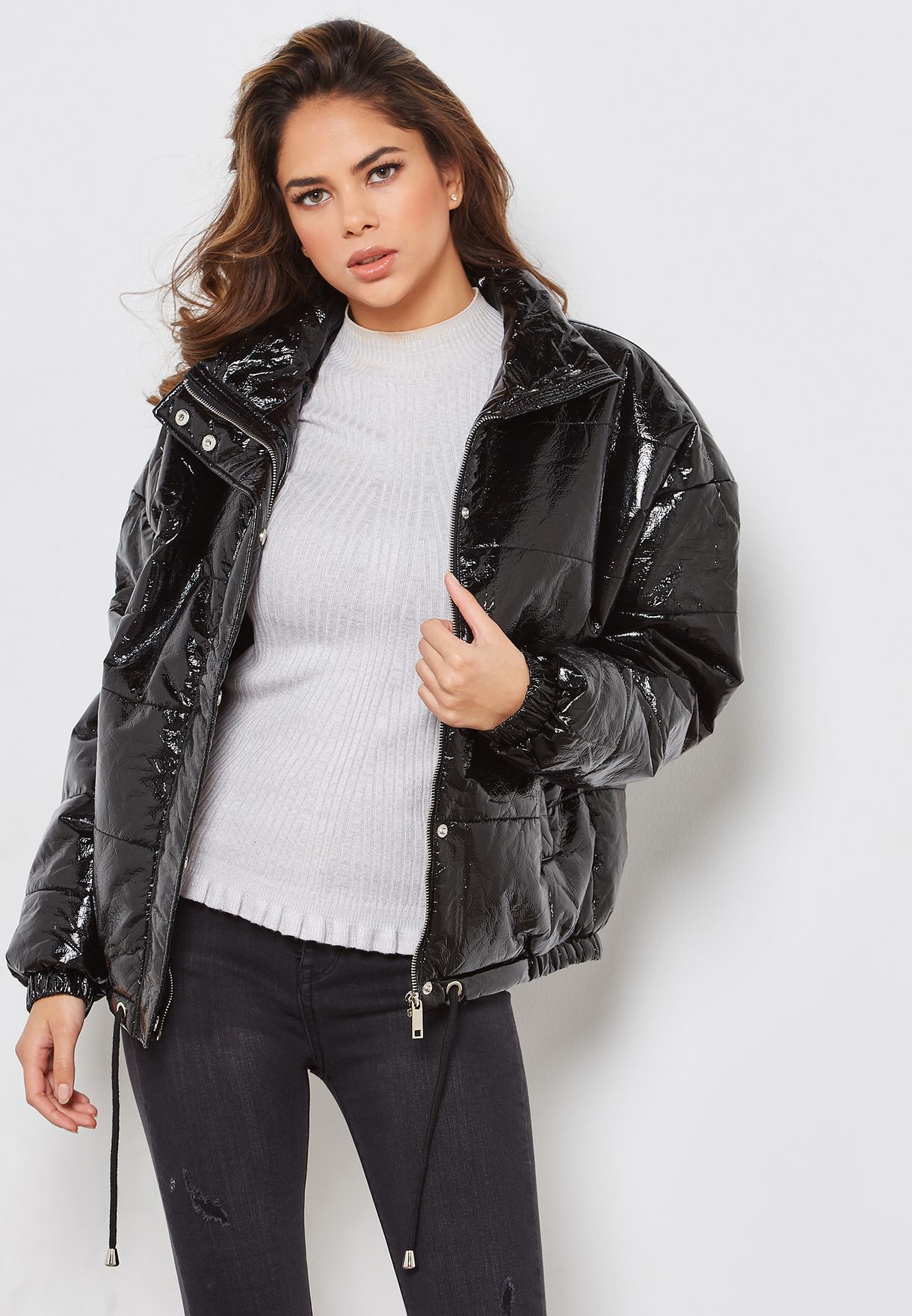 vinyl padded jacket