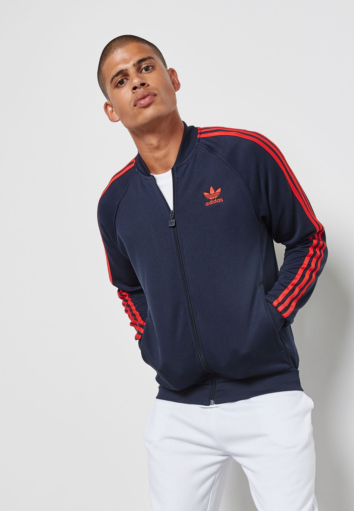 Buy adidas Originals navy Superstar Track Jacket for Men in MENA, Worldwide  | BR4320