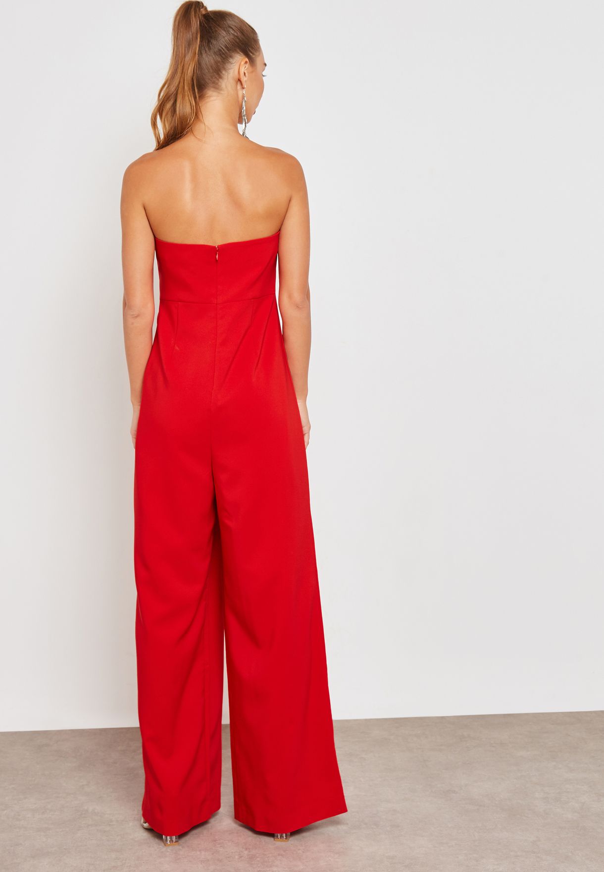 missguided red jumpsuit