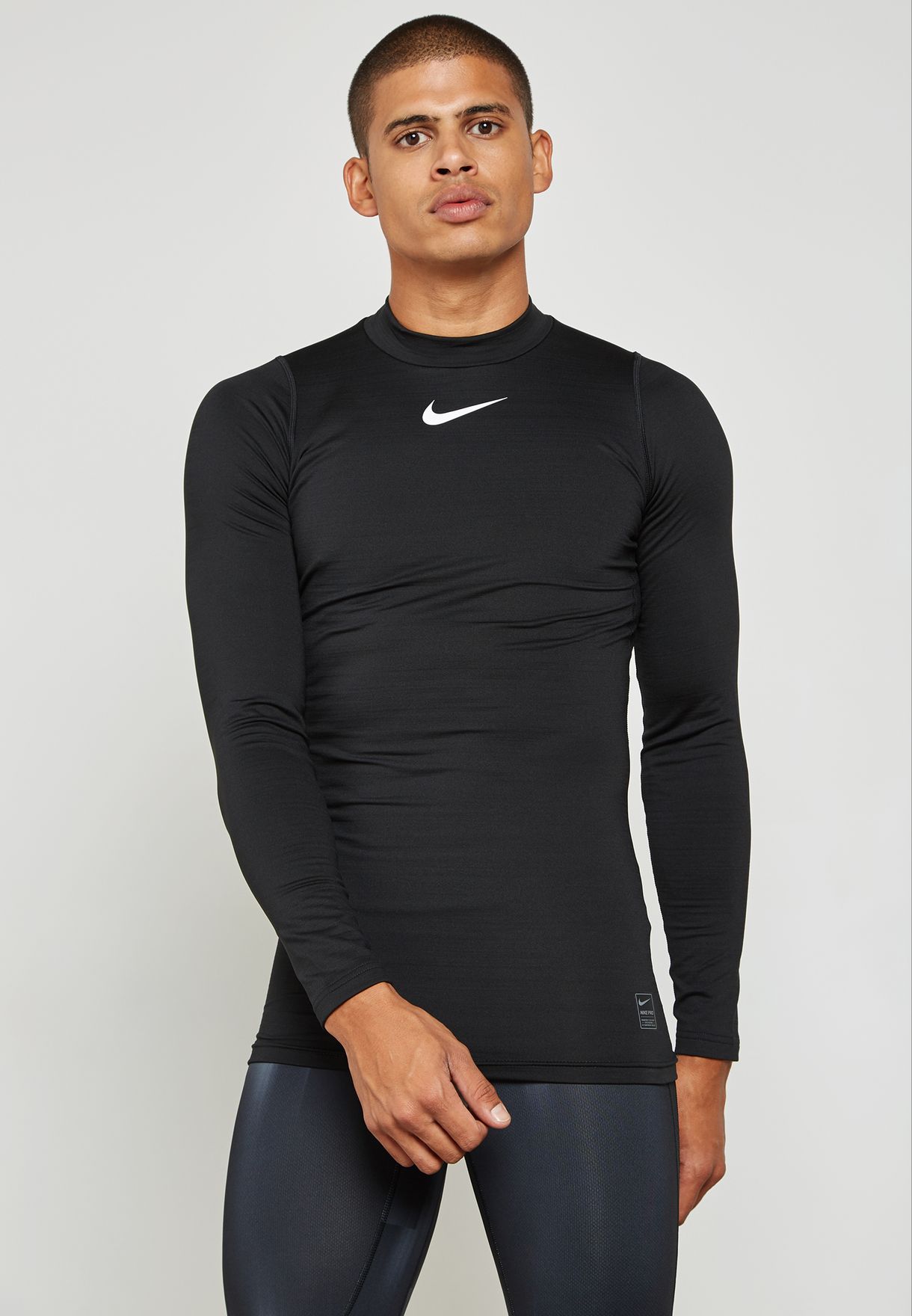 nike mock neck compression shirt