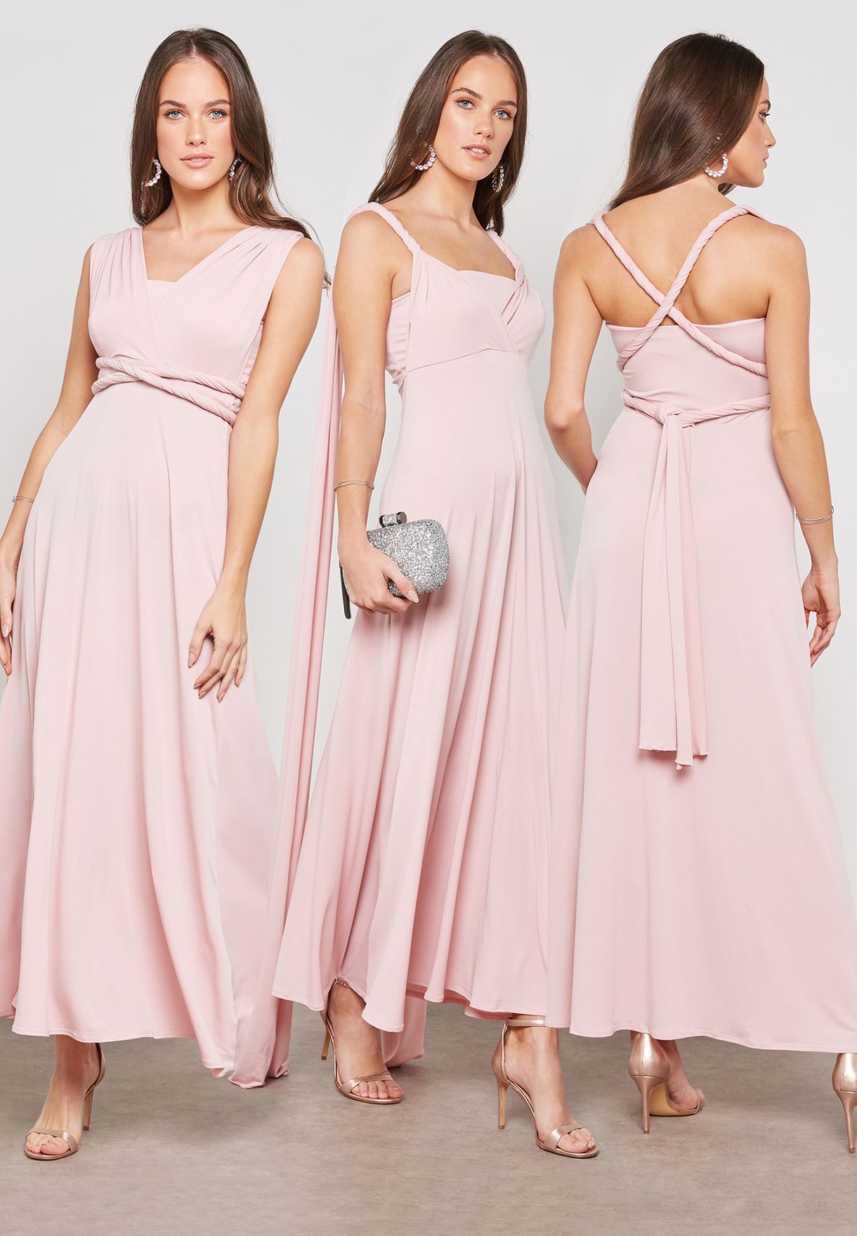 dorothy perkins pink maxi dress