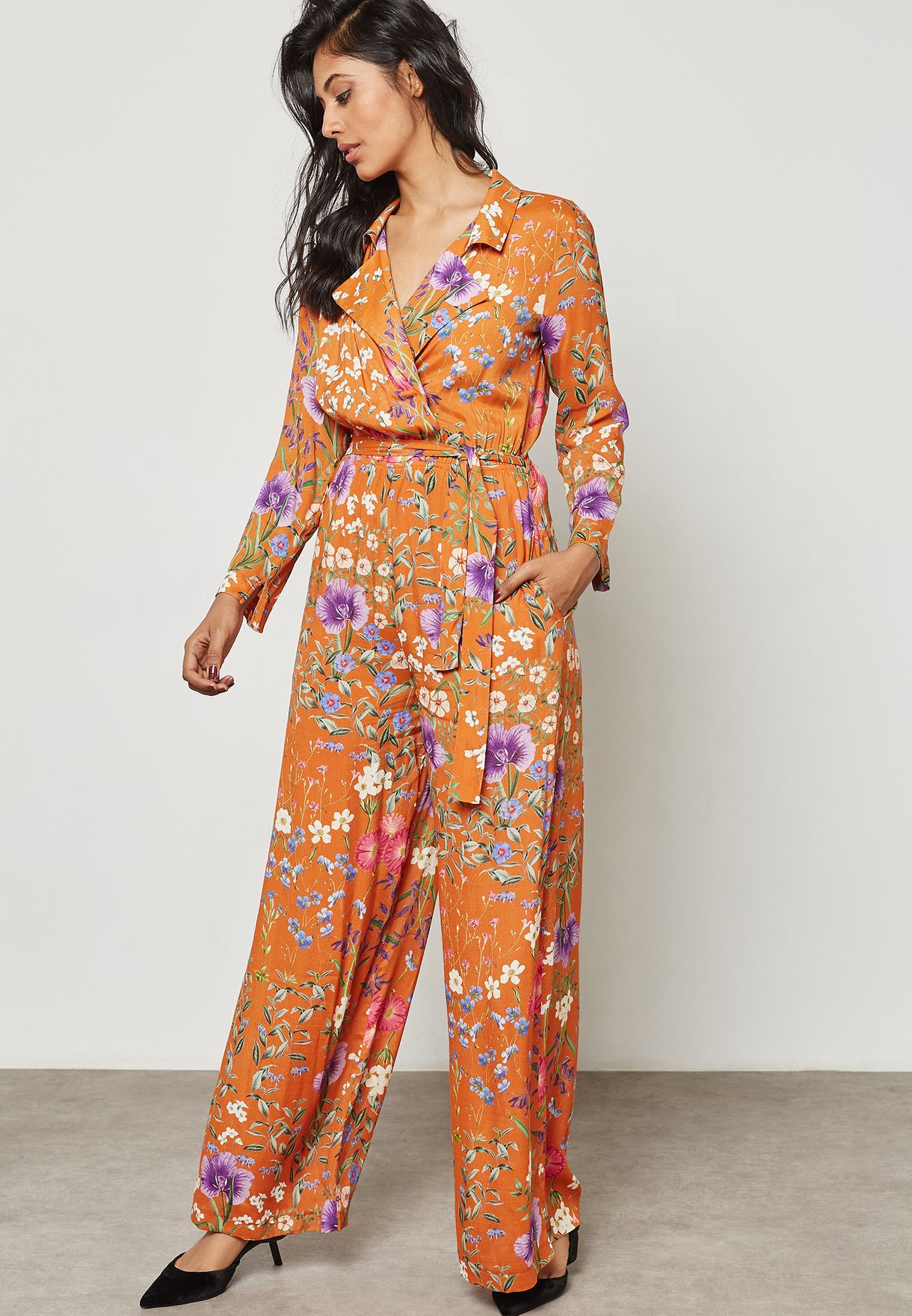 mango floral jumpsuit