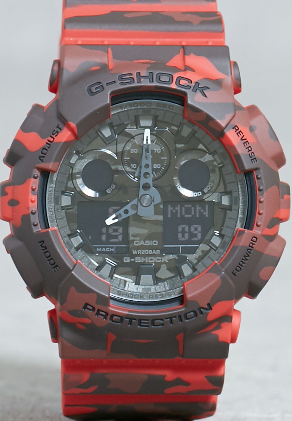 Buy G-Shock red GA-100CM-4ADR Watch for Men in MENA, Worldwide