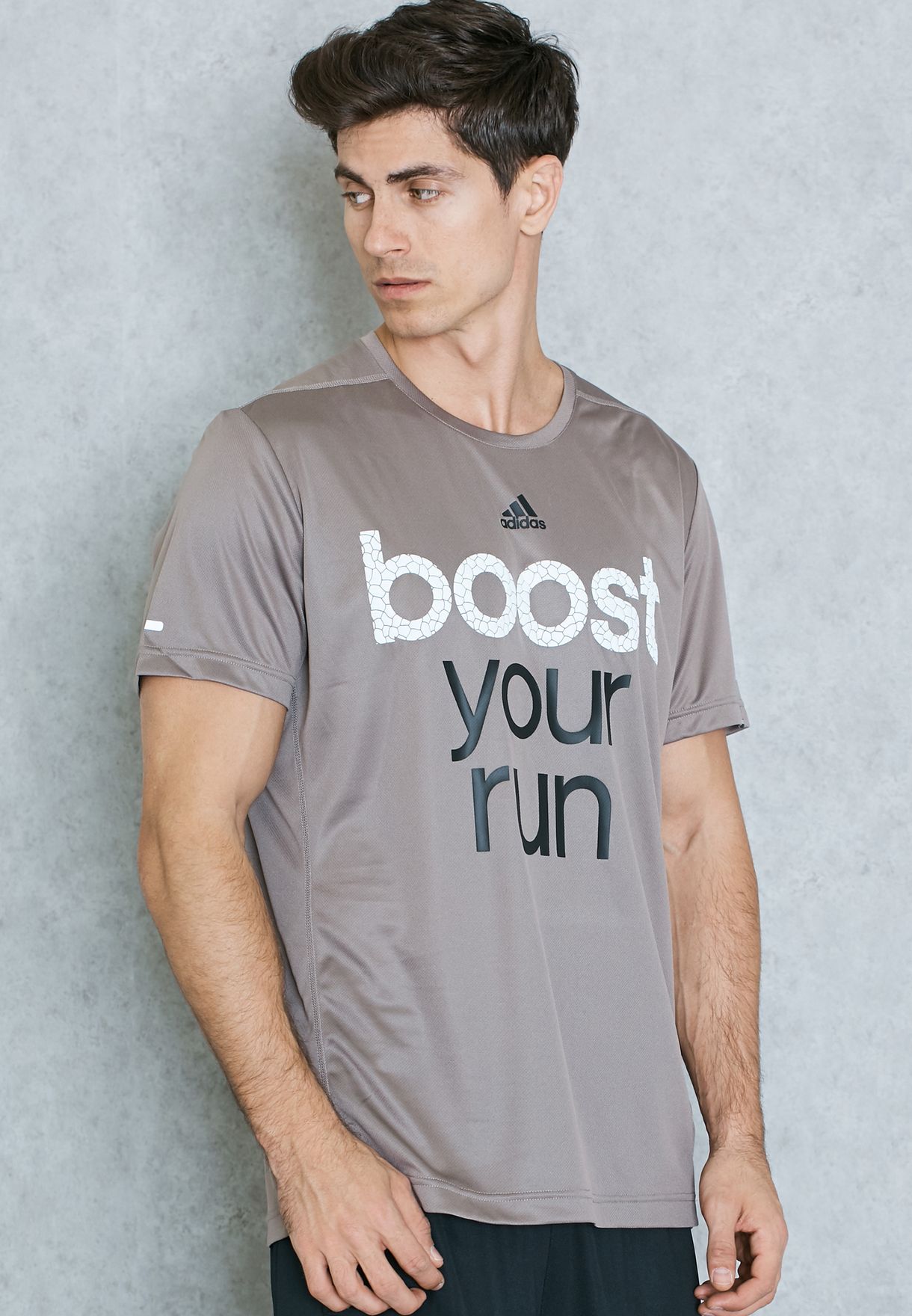 Buy adidas brown Boost Your Run T-Shirt 