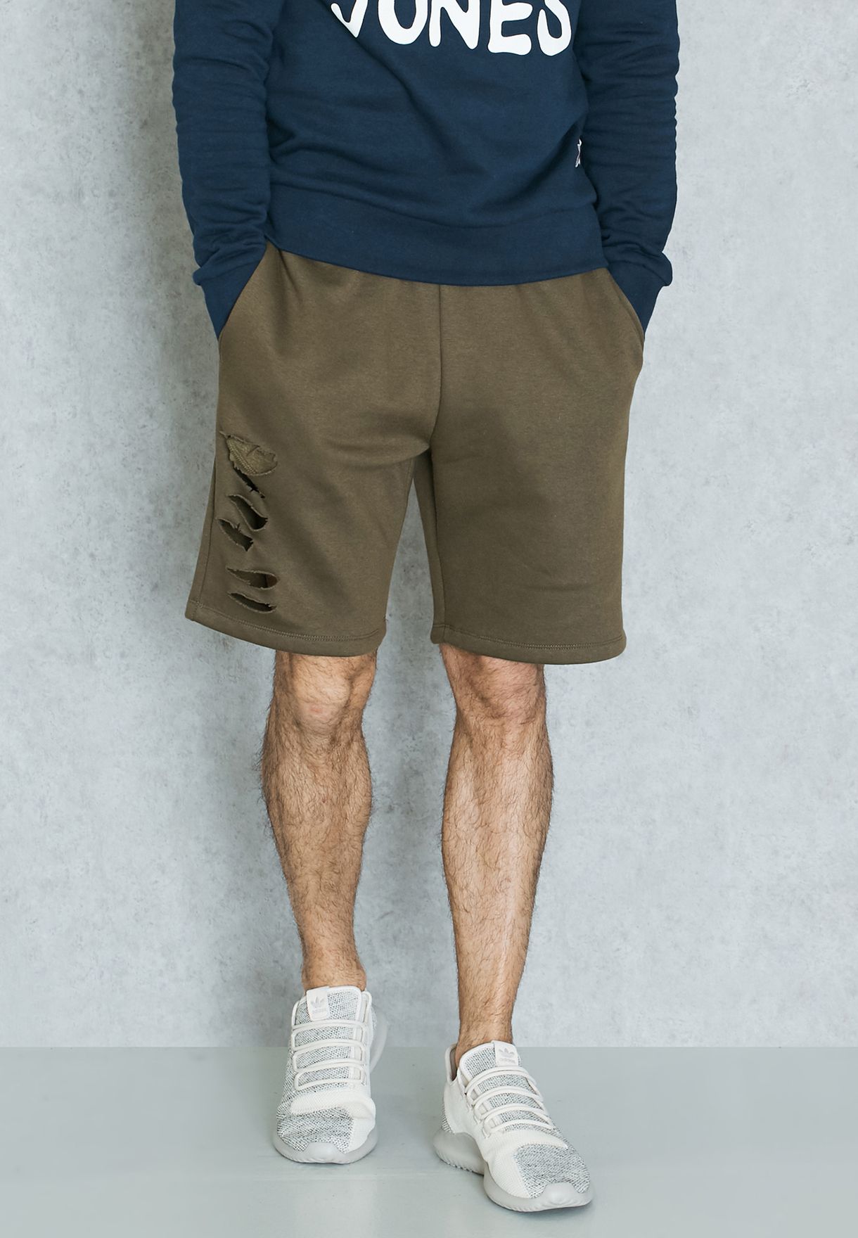 ripped sweat shorts