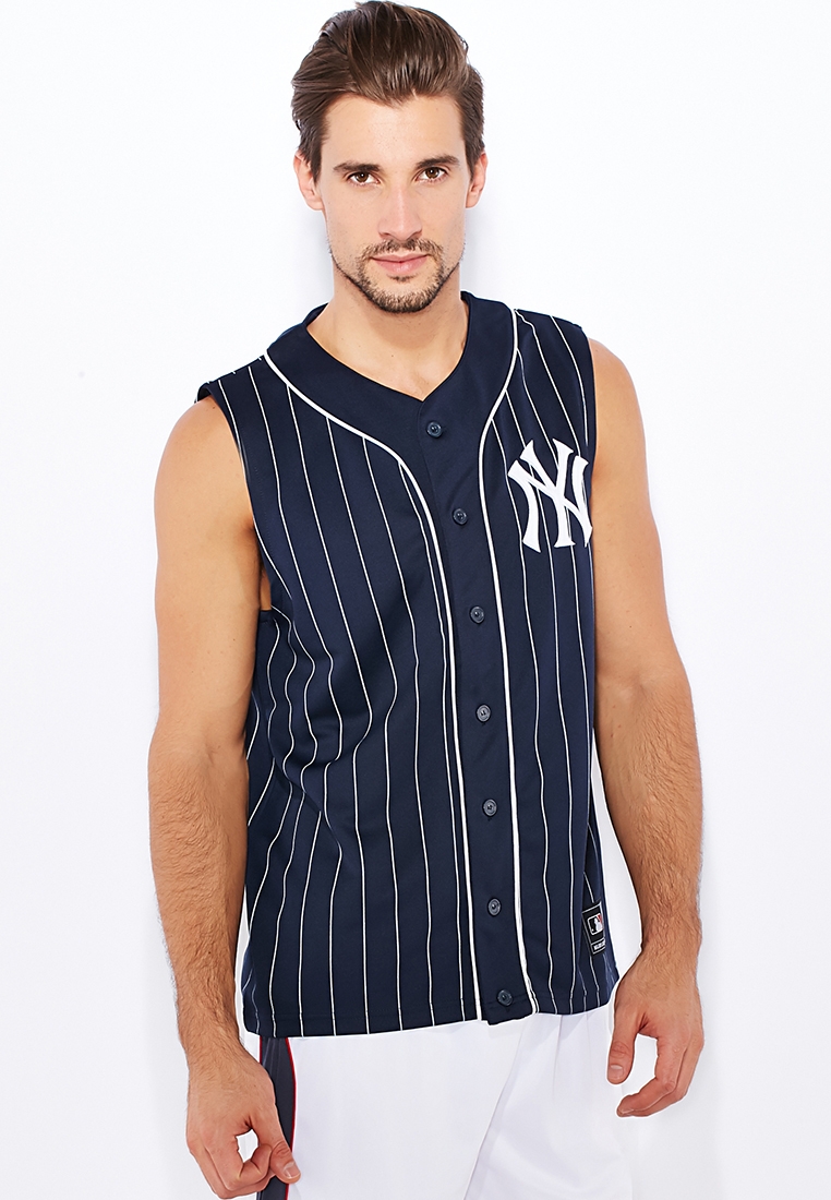 Majestic Ny Yankees Jersey Baseball Top in Blue for Men