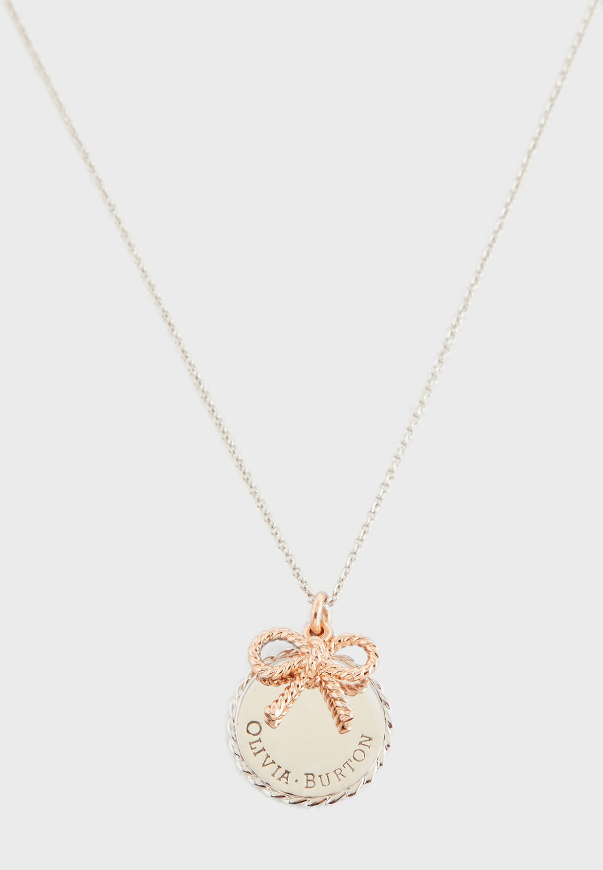 olivia burton coin and bow necklace