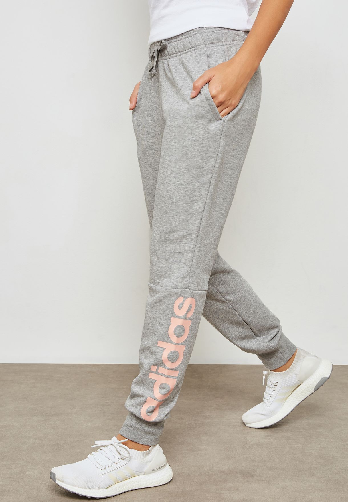 adidas grey Essential Linear Sweatpants 