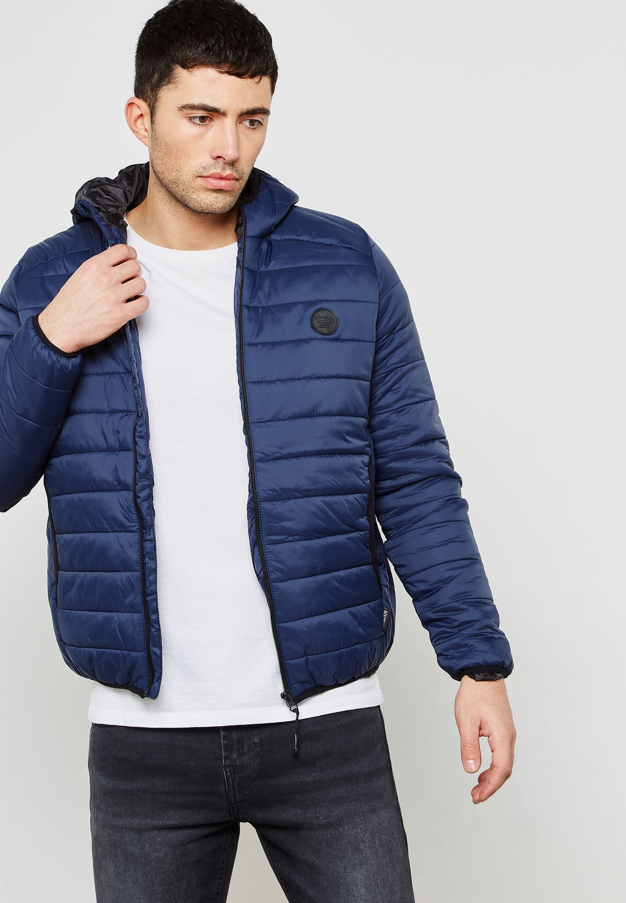 Buy D Struct navy Quilted Puffer Jacket for Men in MENA, Worldwide