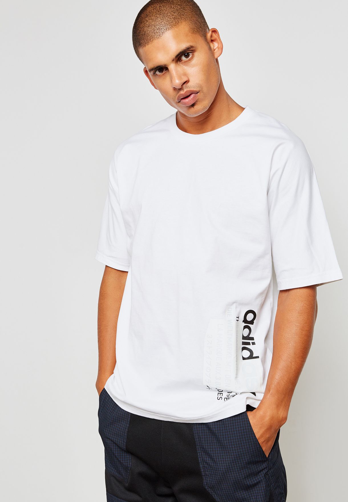 Buy adidas Originals white NMD T-Shirt for Men in Riyadh, Jeddah | DH2280