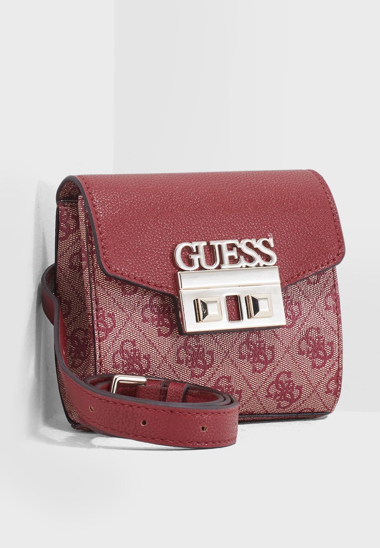 guess bum bag red