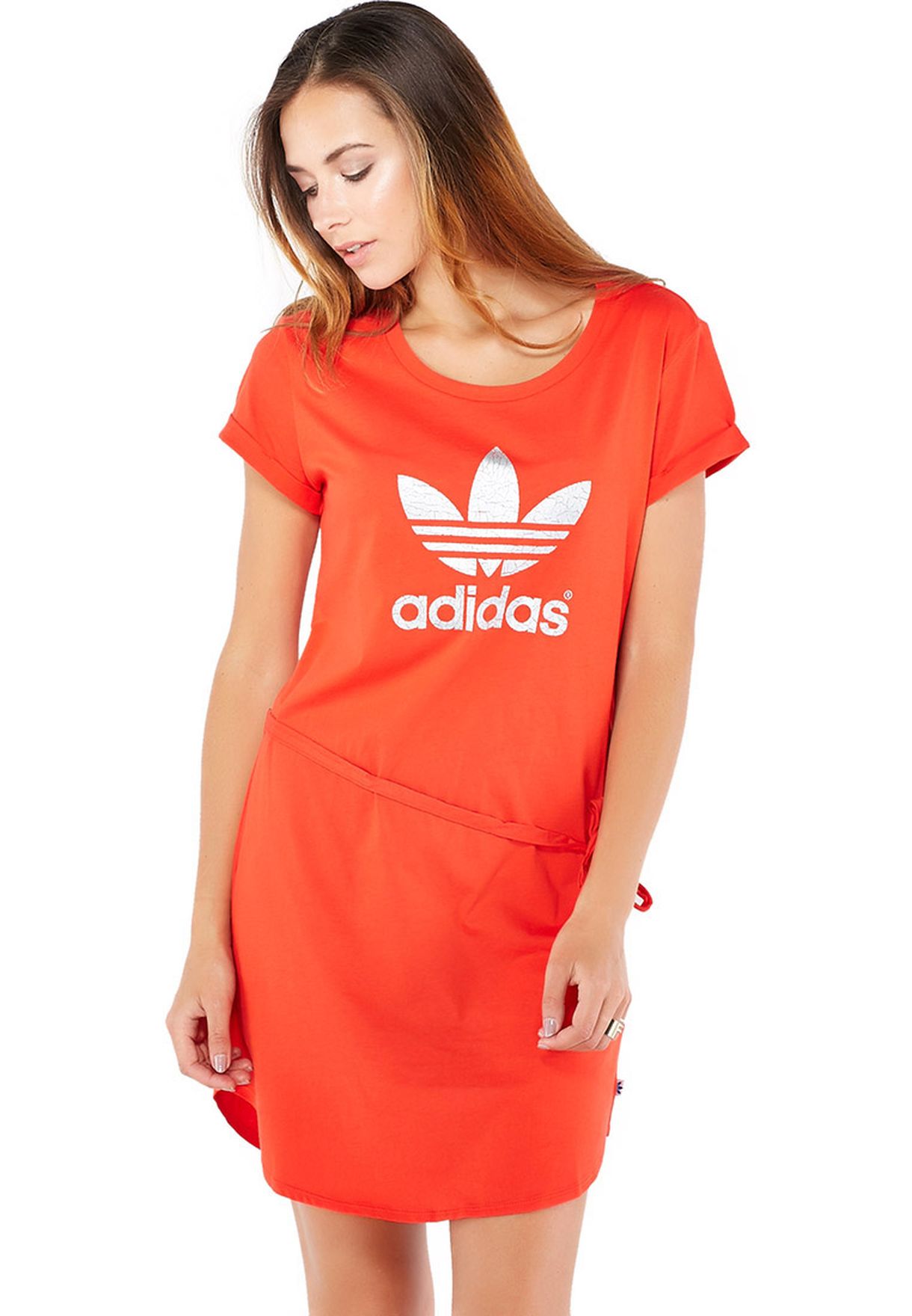 Buy adidas Originals red T-shirt Dress 