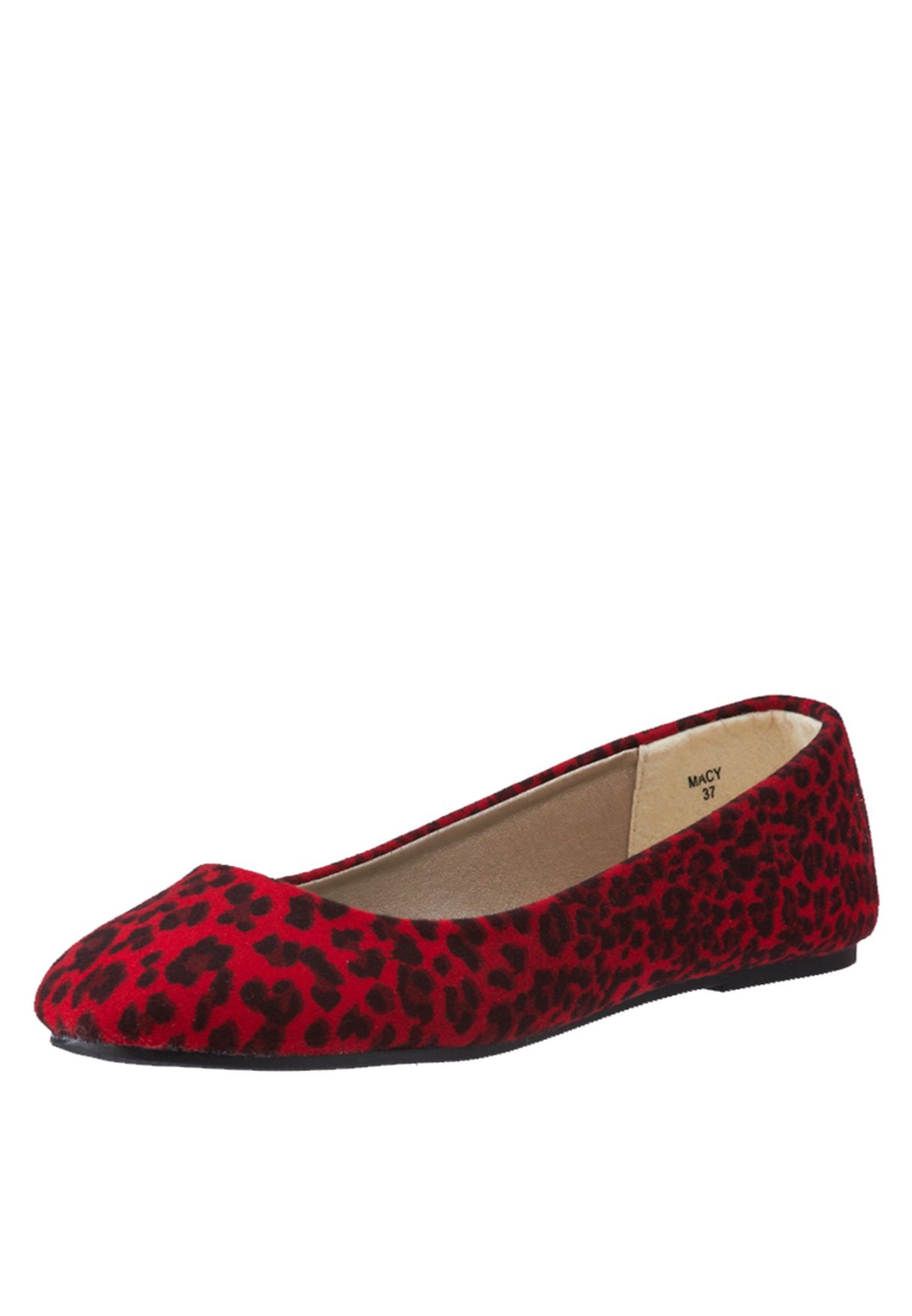 macy's red flat shoes