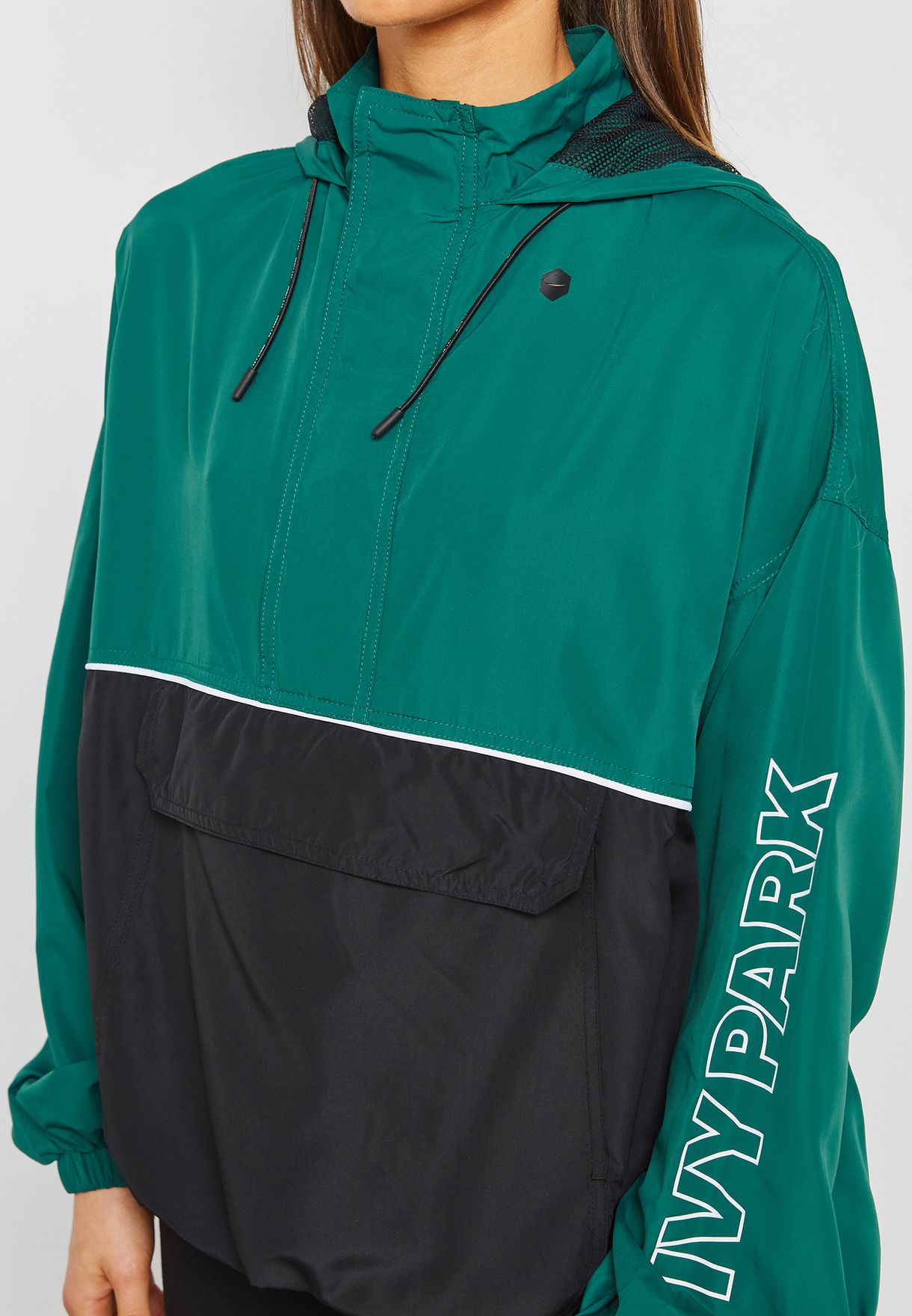 ivy park green windbreaker