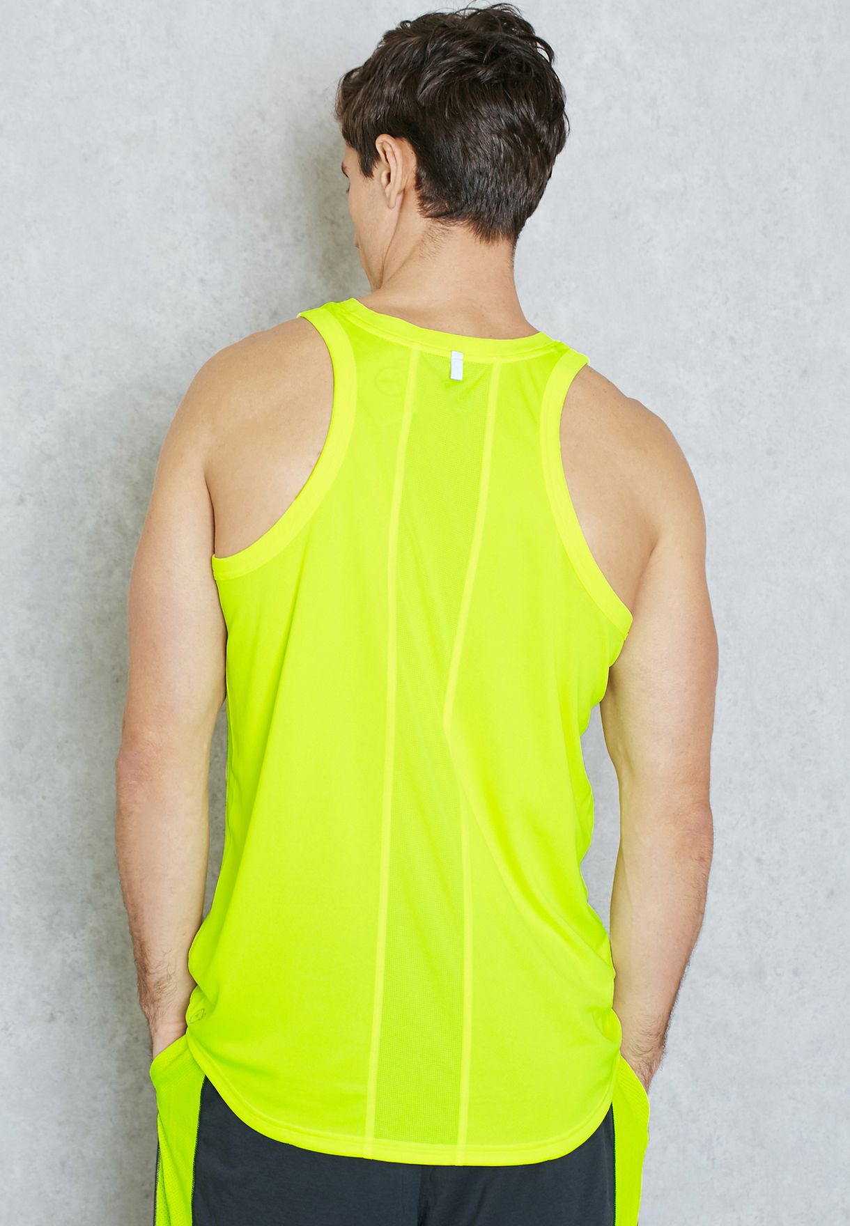puma yellow running jacket