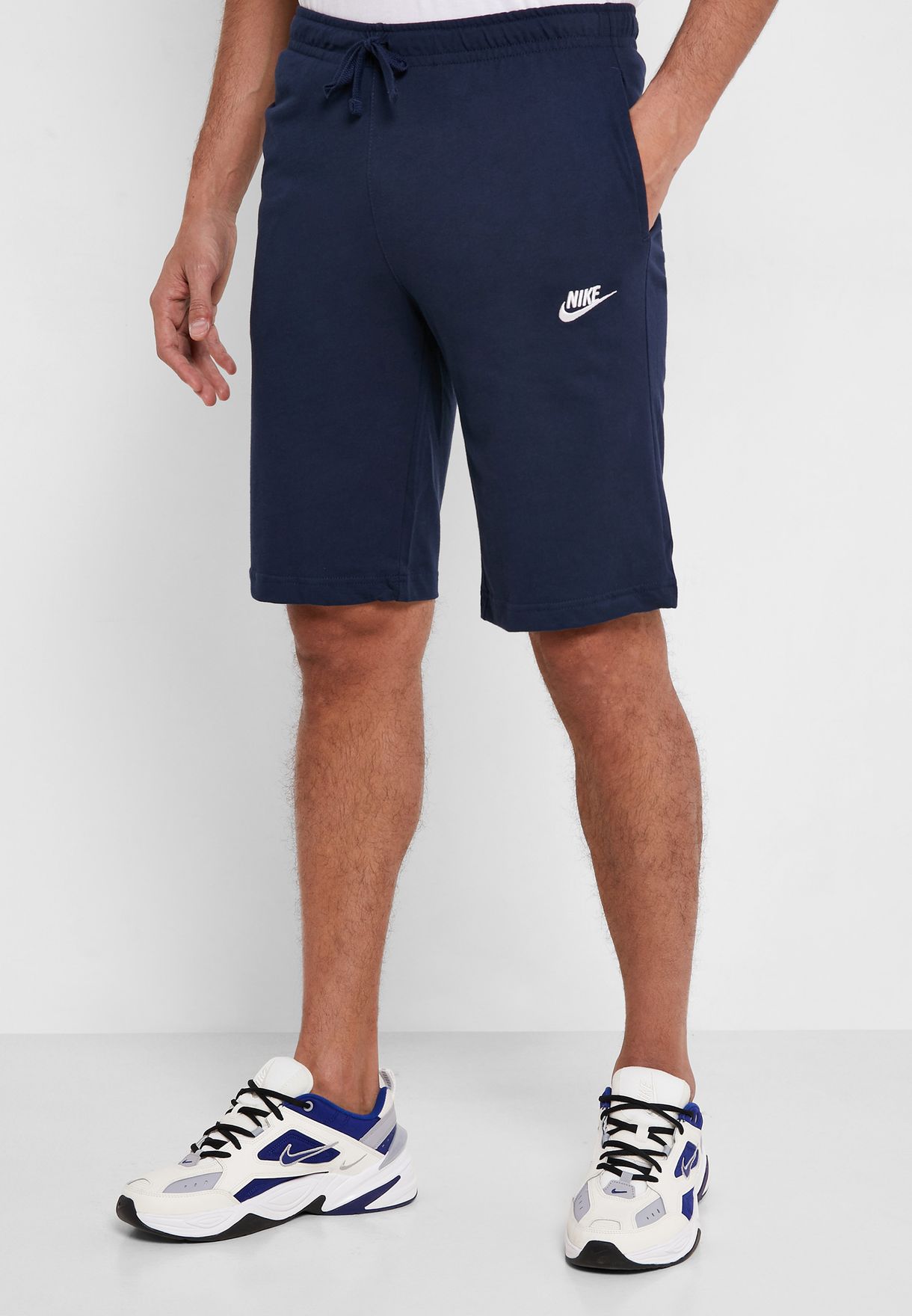 Nike navy Club Jersey Shorts for Men 