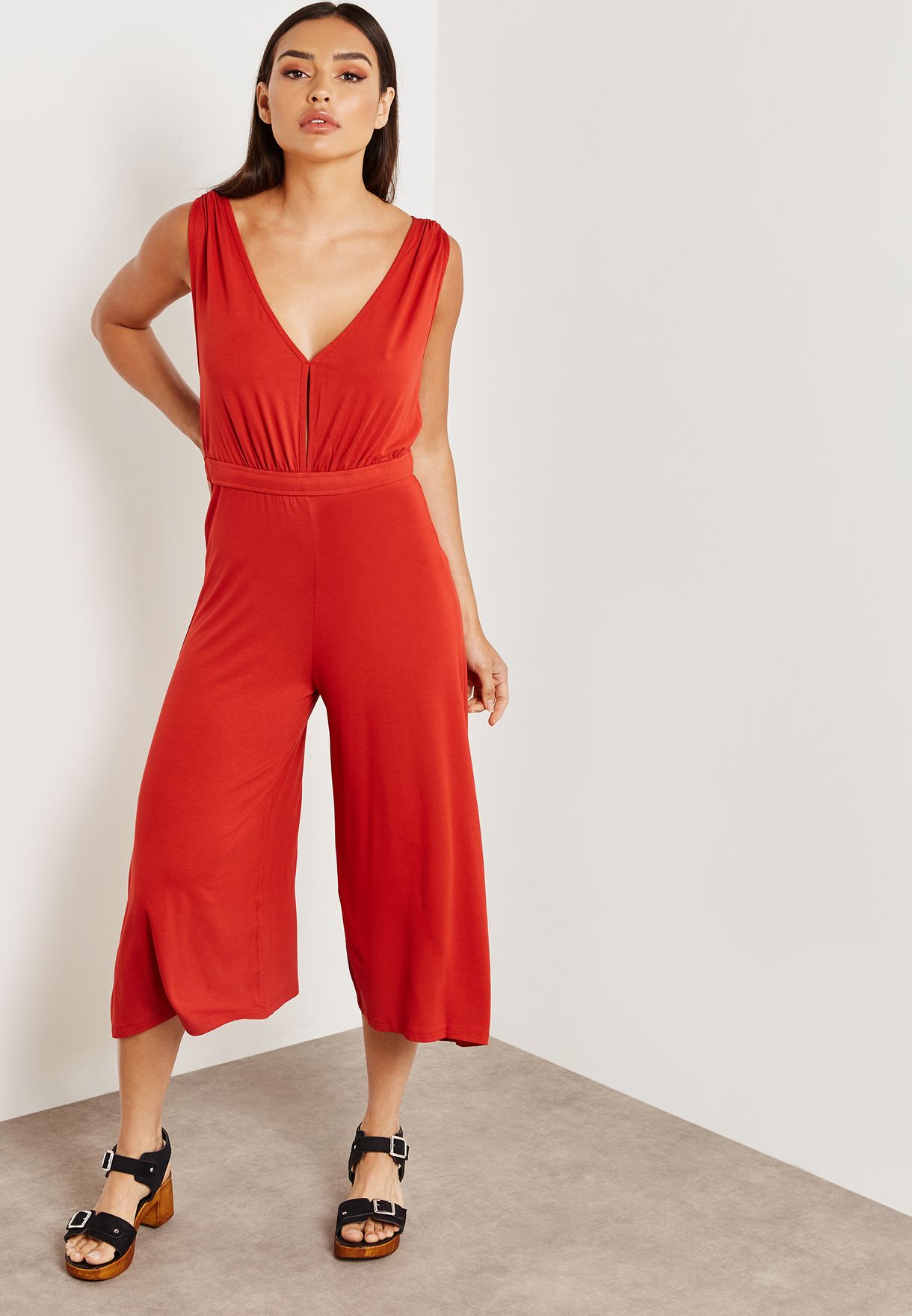 miss selfridge red jumpsuit