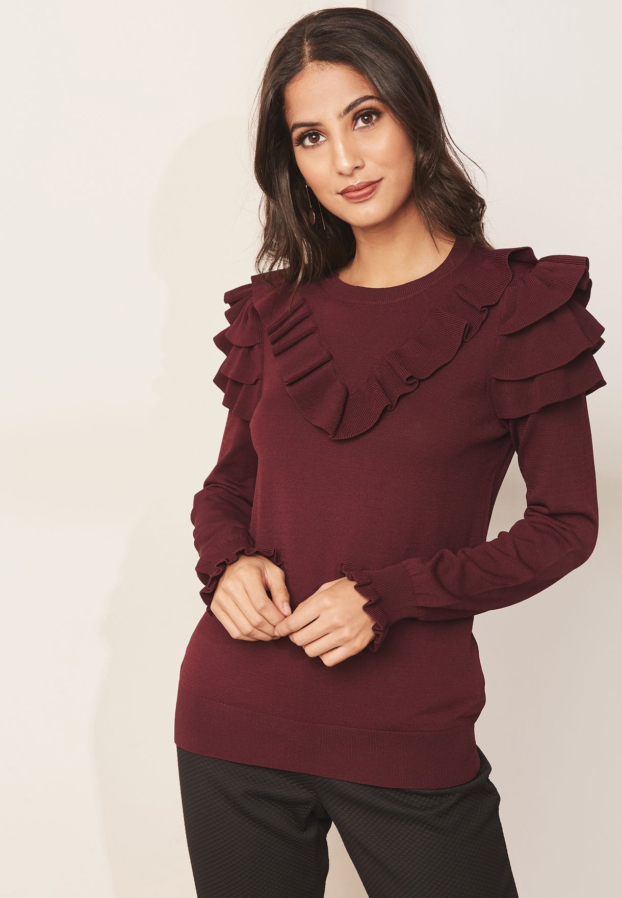 ted baker burgundy top