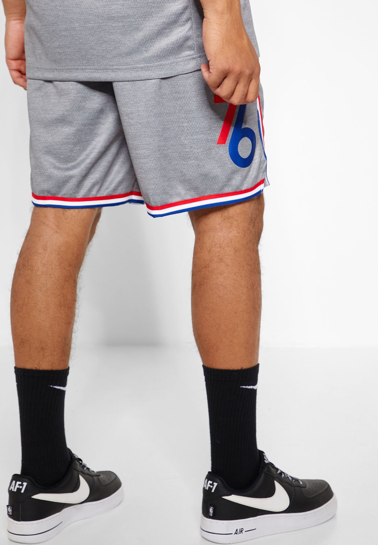 sixers grey shorts