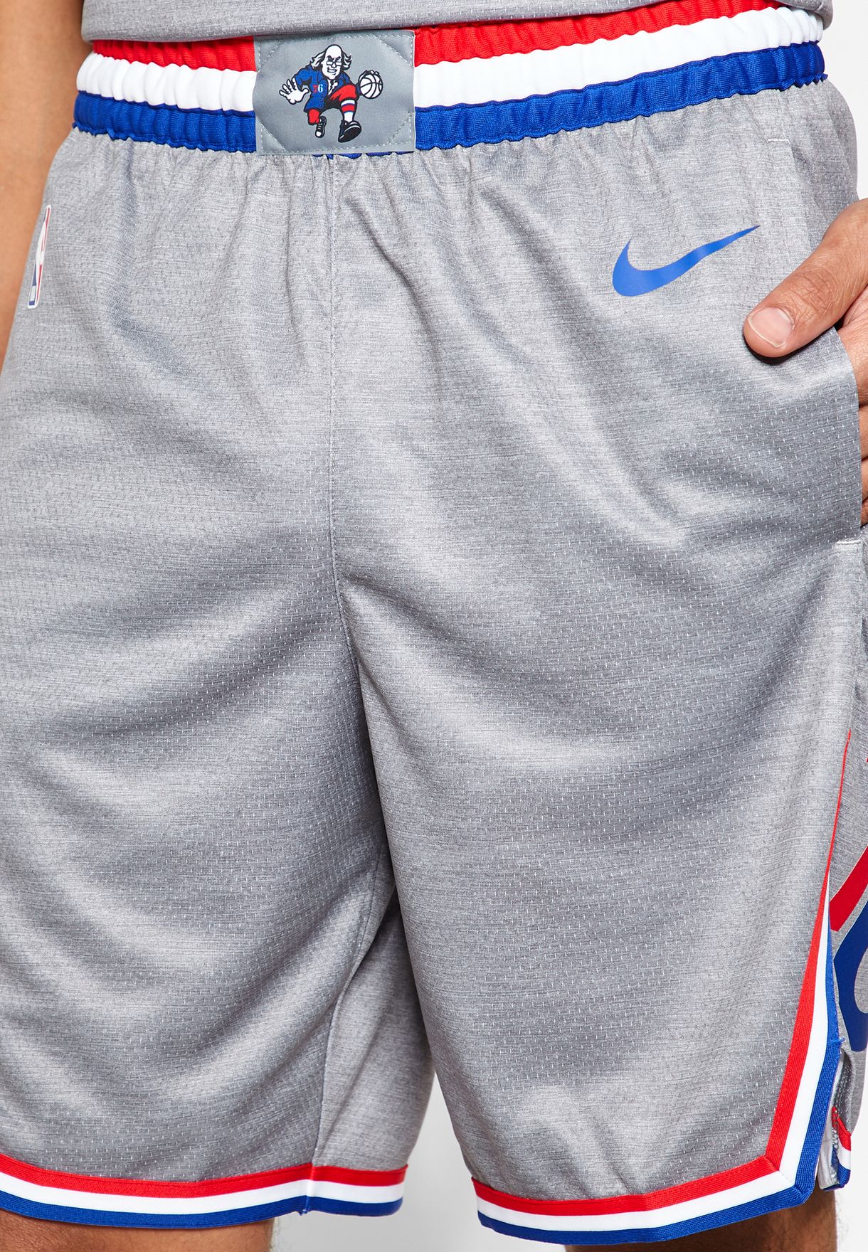 76ers grey shorts