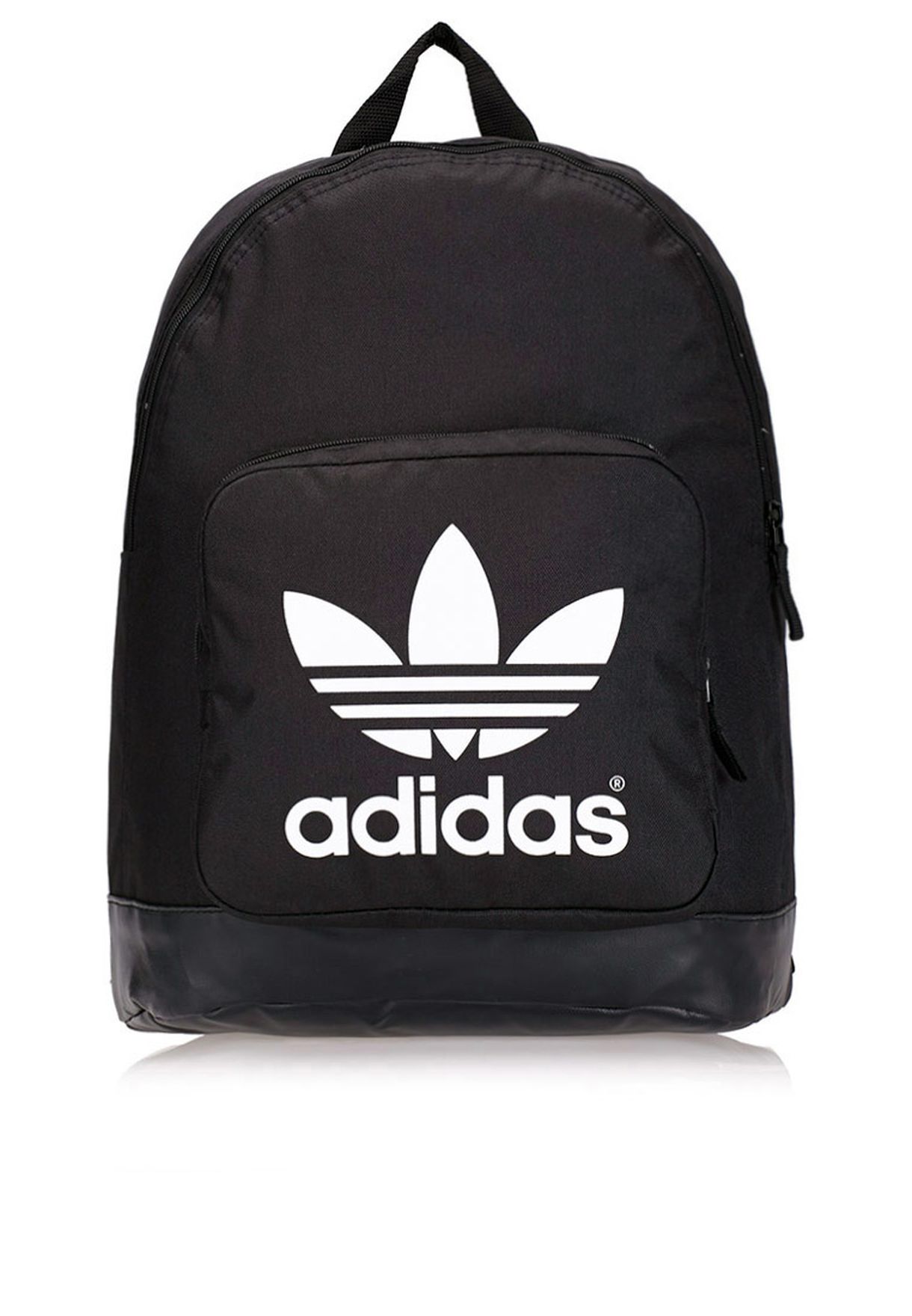 plain black adidas backpack