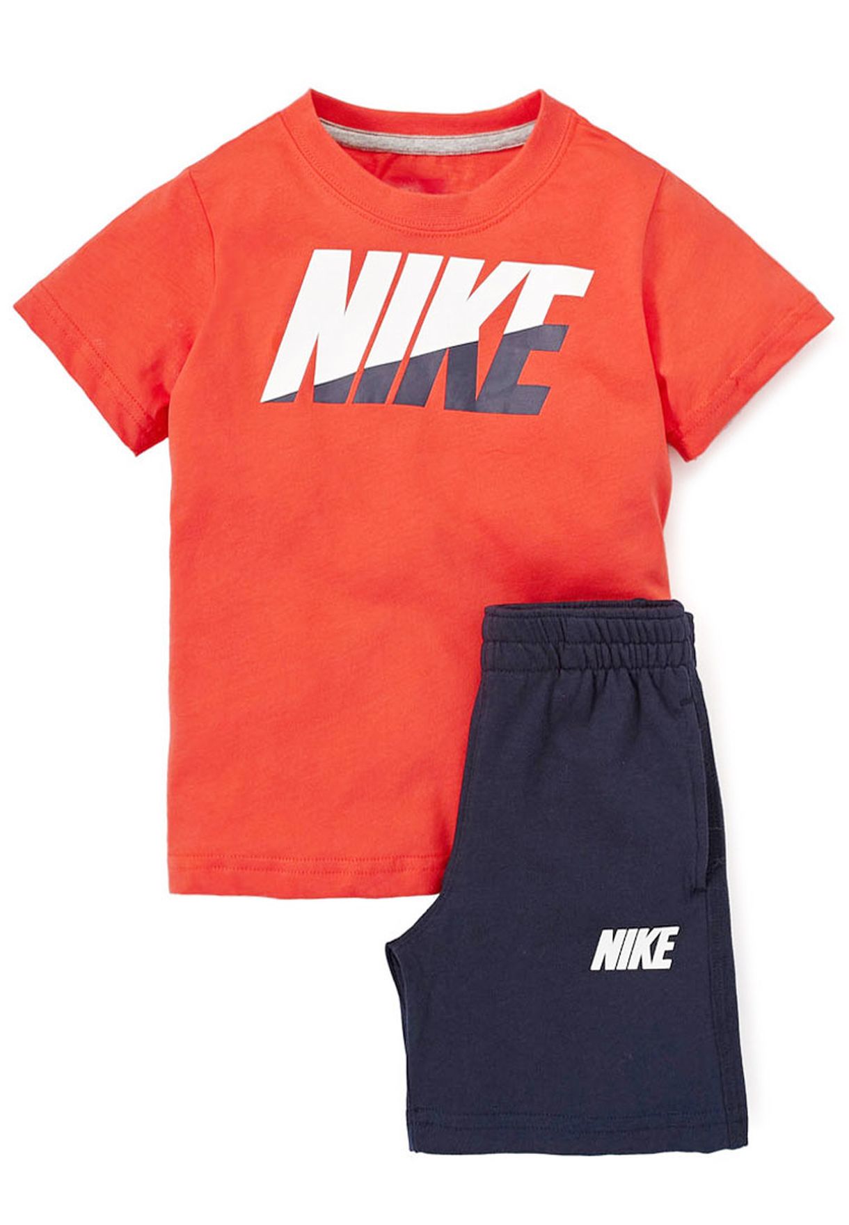 orange nike short set