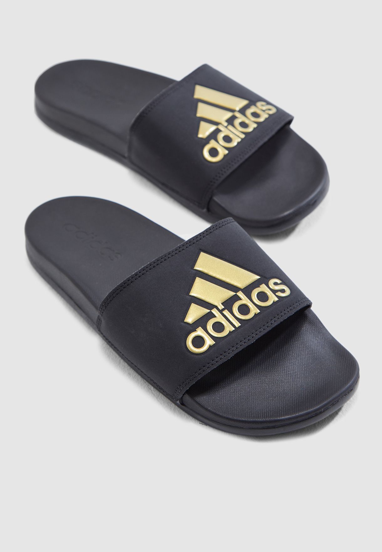 adidas black Adilette Comfort Slides 