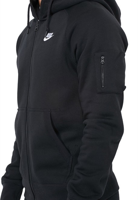 nike gray aw77 hoodie with arm pocket