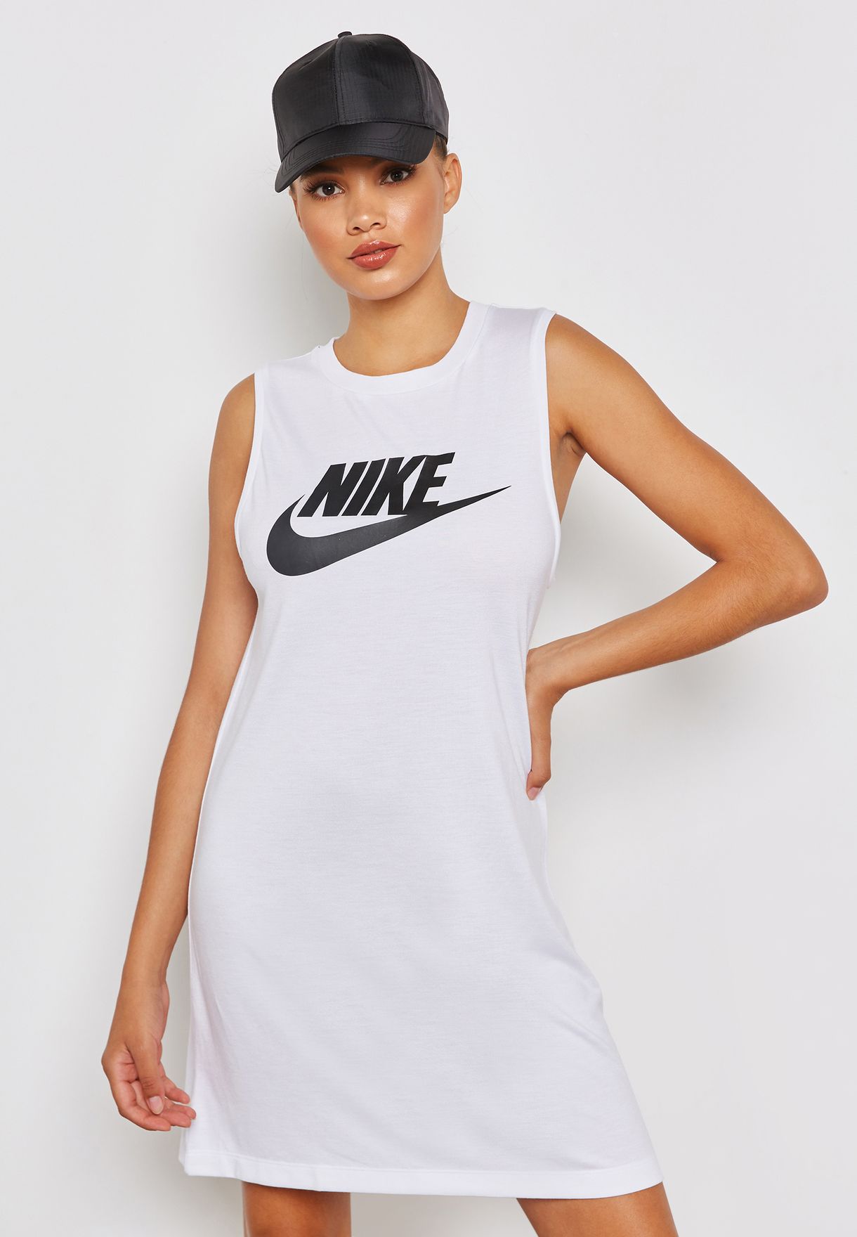 Buy Nike white Hybrid Tank Dress for 