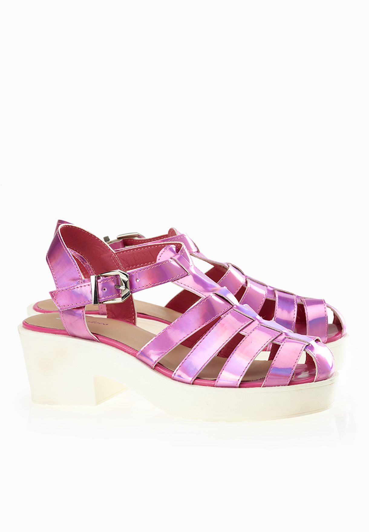 strappy jelly sandals