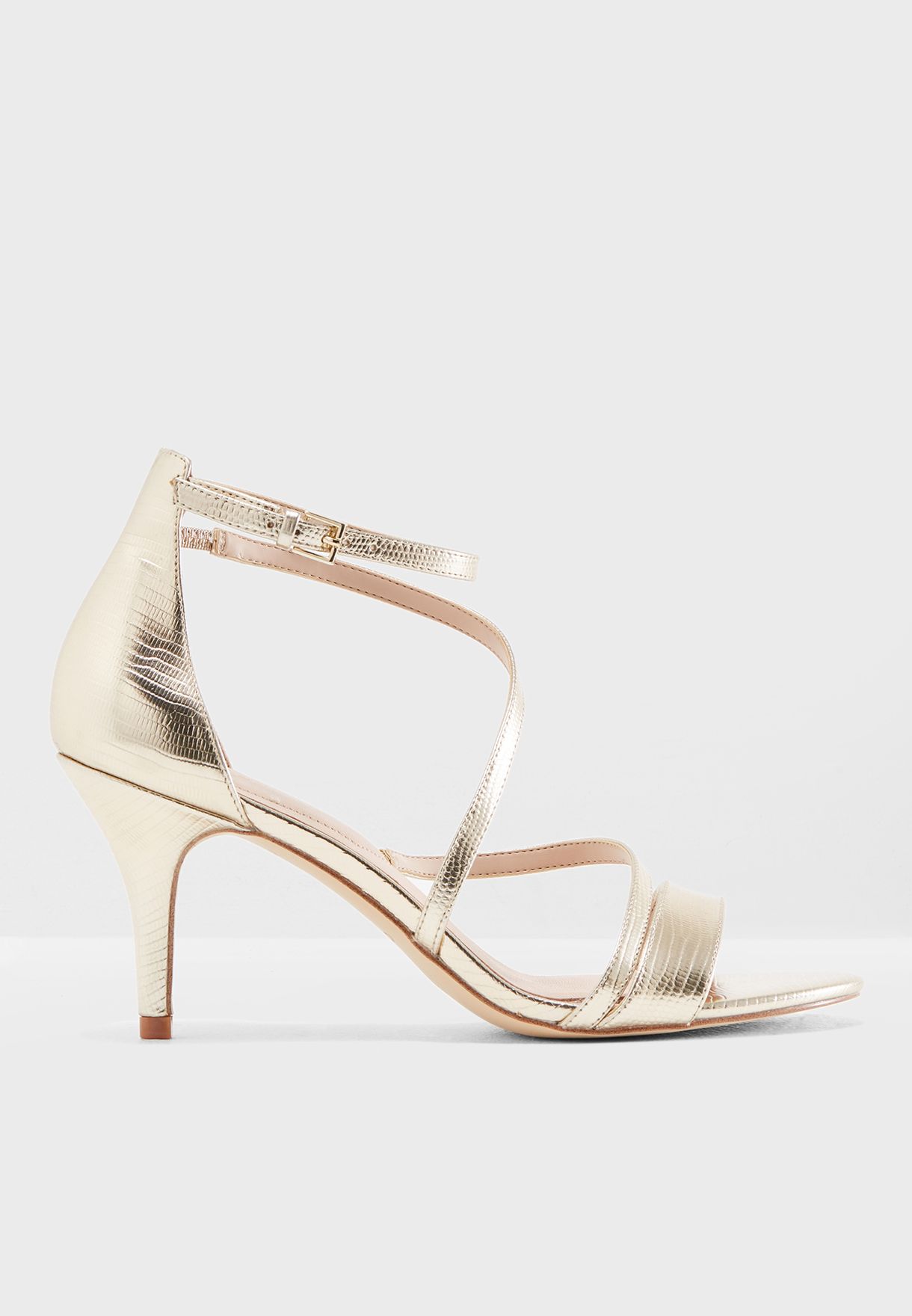 aldo gold strappy heels