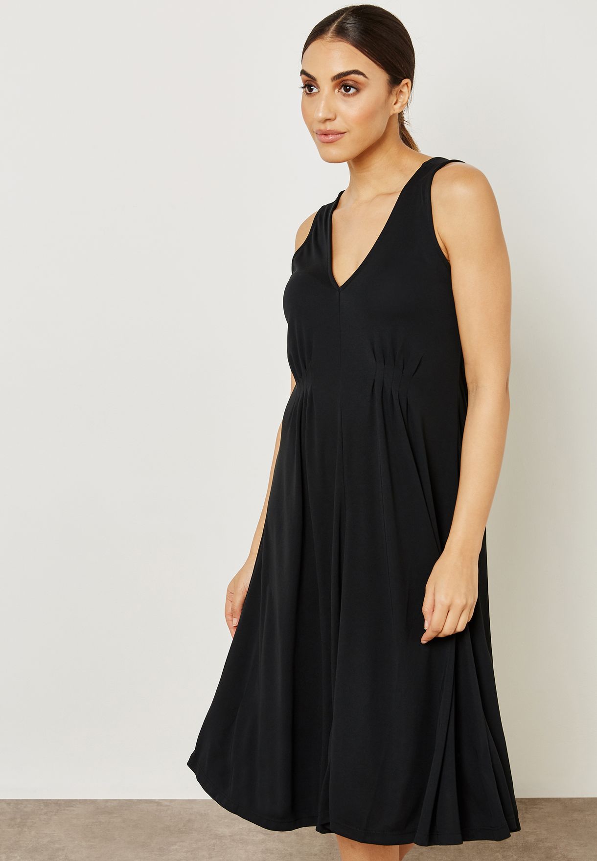 mango ruched detail dress