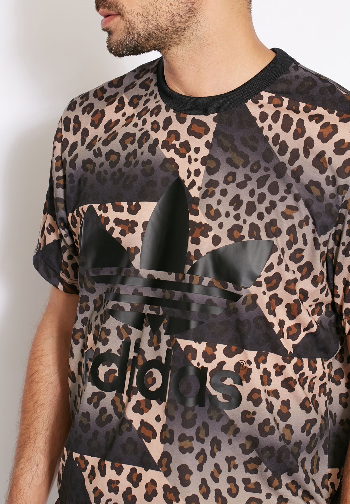 cheetah print adidas shirt