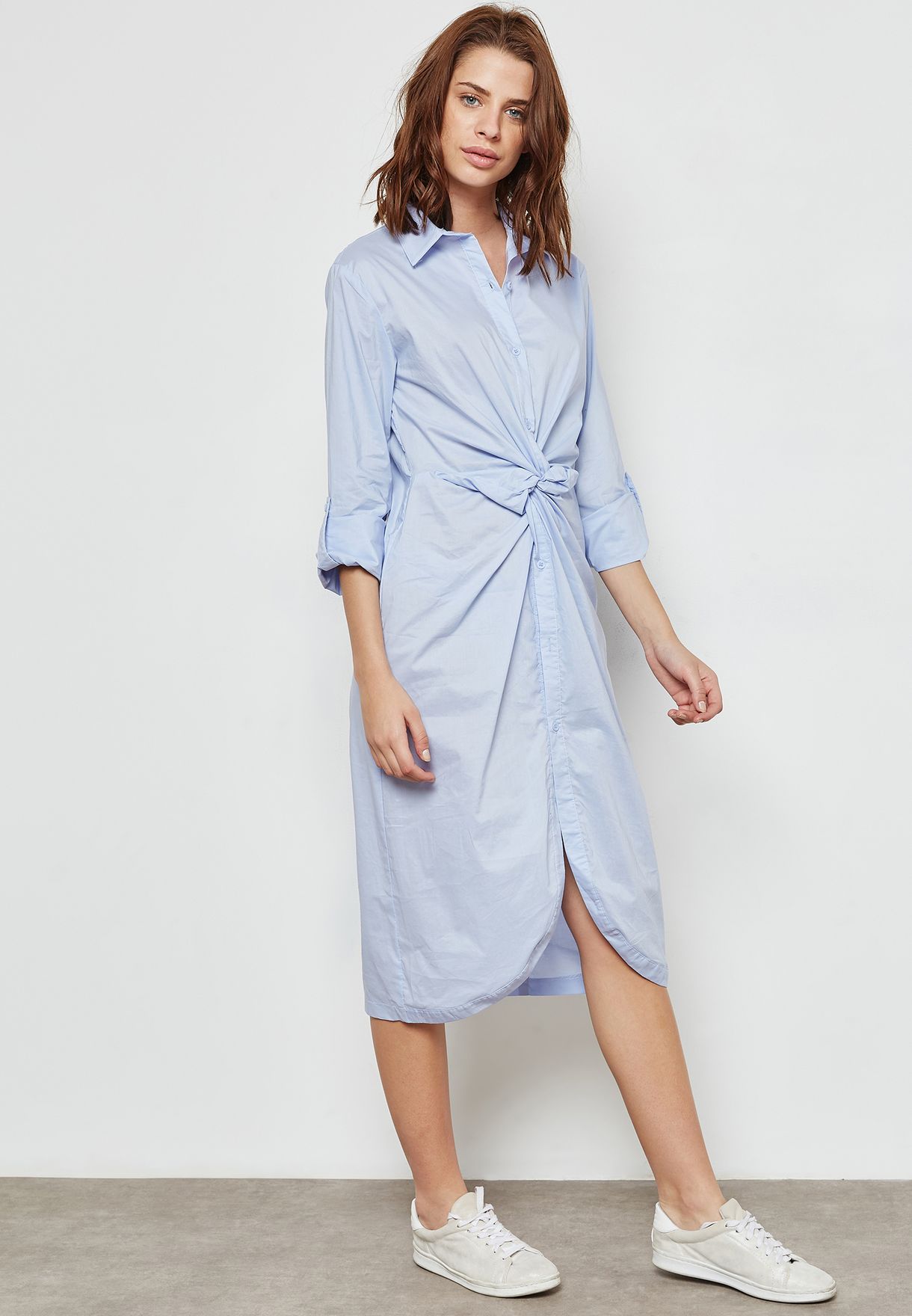 twisted shirt dress