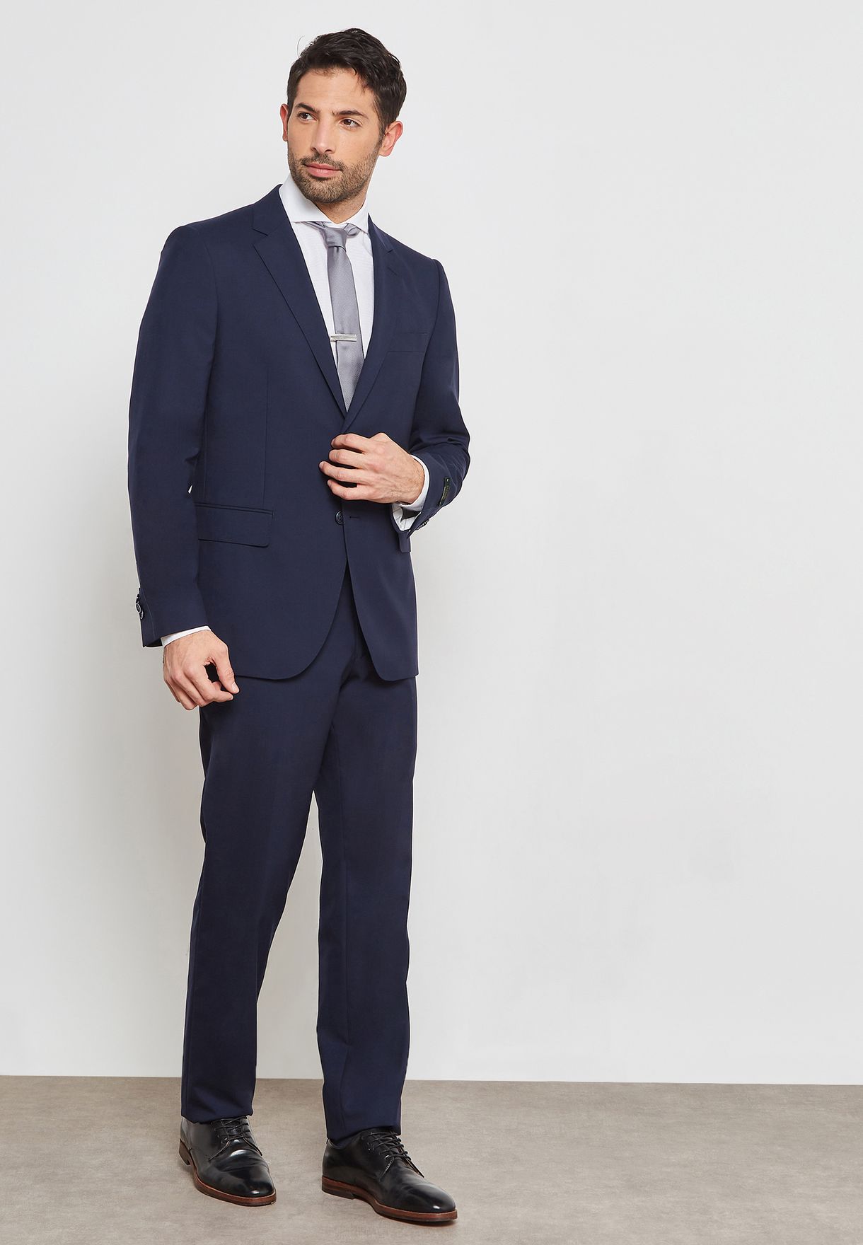 Buy Sacoor Brothers navy Slim Fit Suit for Men in MENA, Worldwide