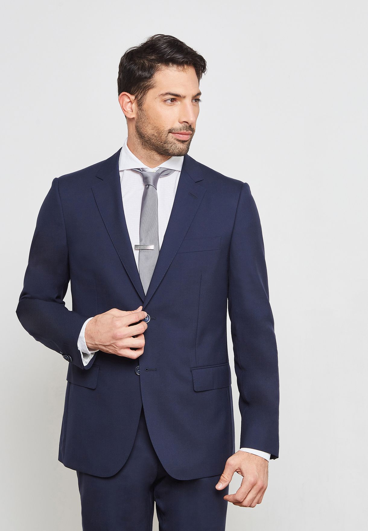 Buy Sacoor Brothers navy Slim Fit Suit for Men in MENA, Worldwide