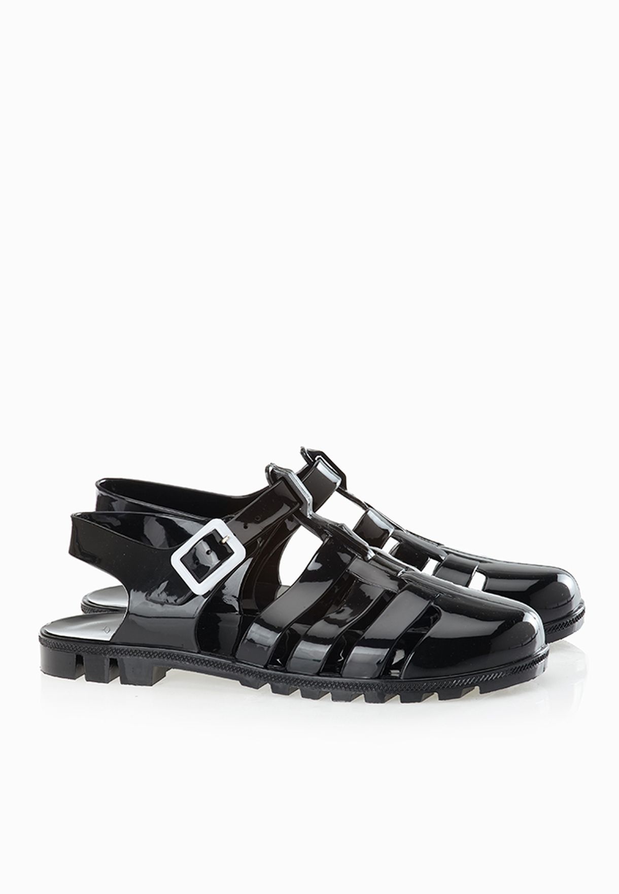 strappy jelly sandals