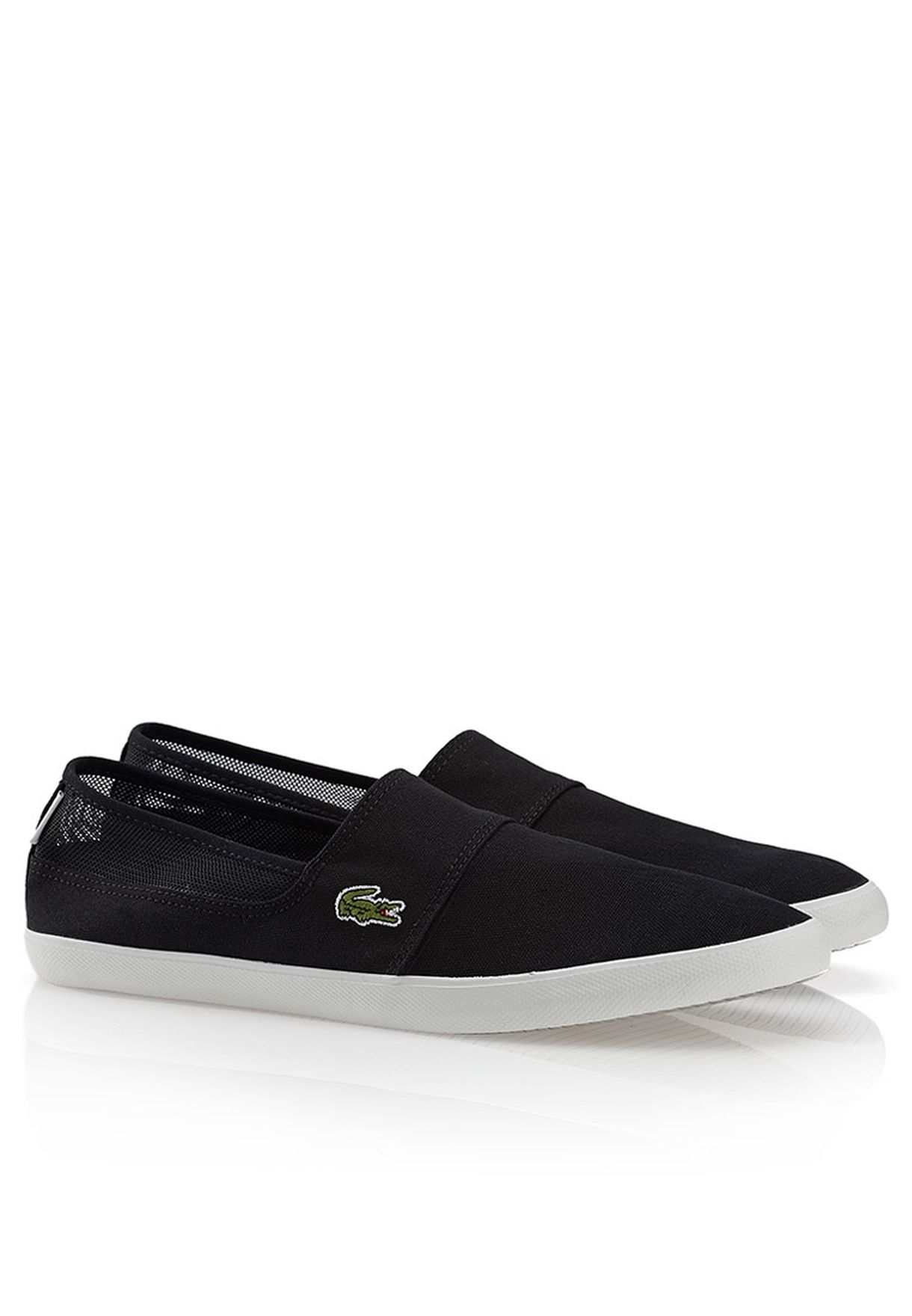 Buy Lacoste black Casual Slip ons for 